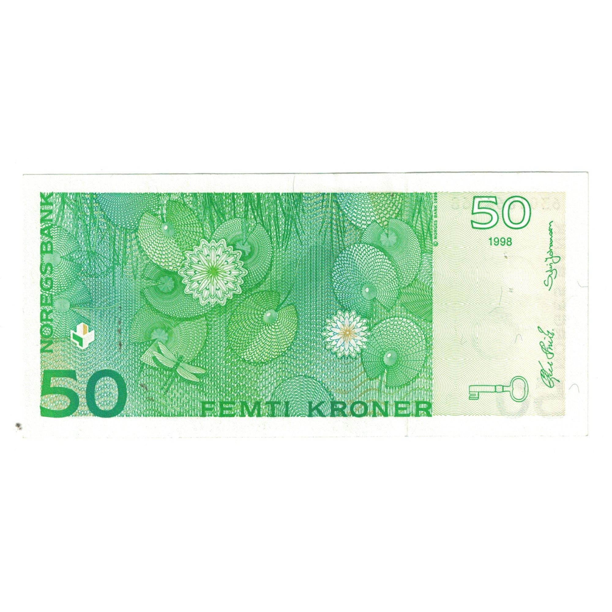 Biljet, Noorwegen, 50 Kroner, 1998, KM:46a, SPL