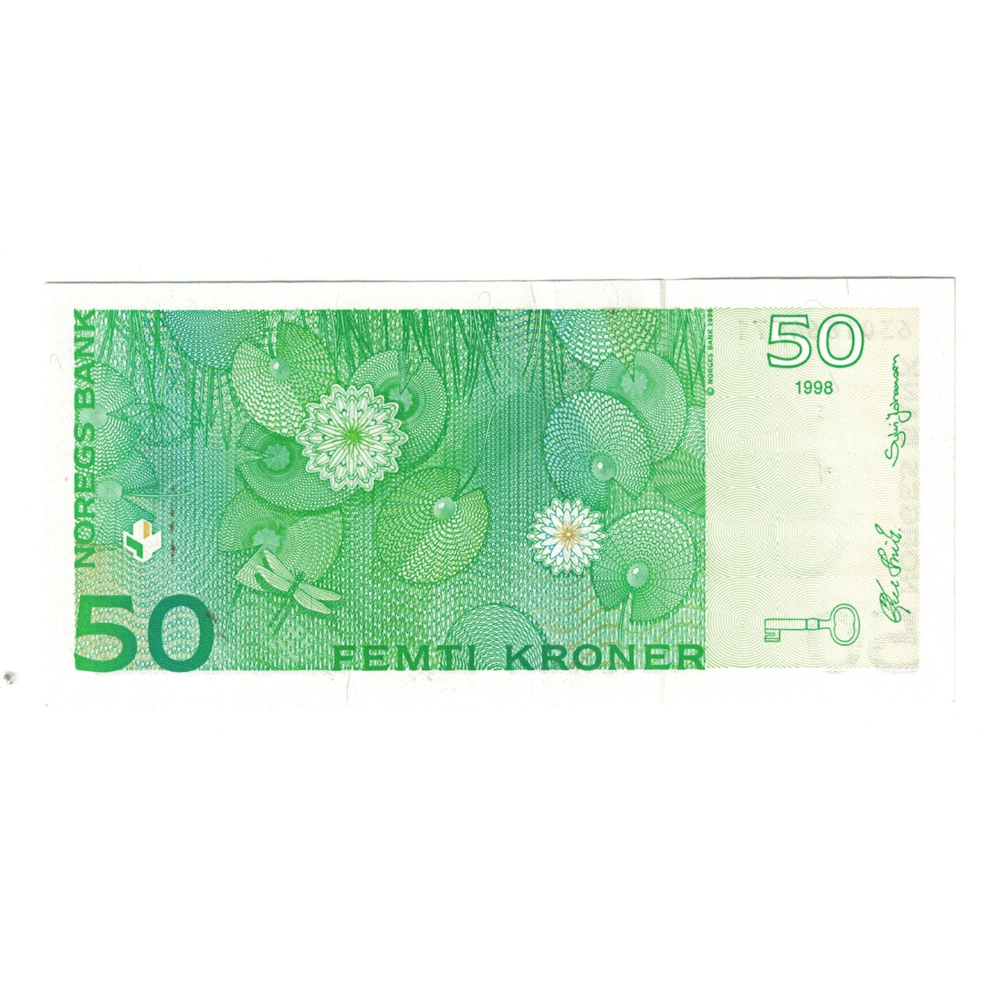 Billete, 50 Kroner, 1998, Noruega, KM:46a, SC