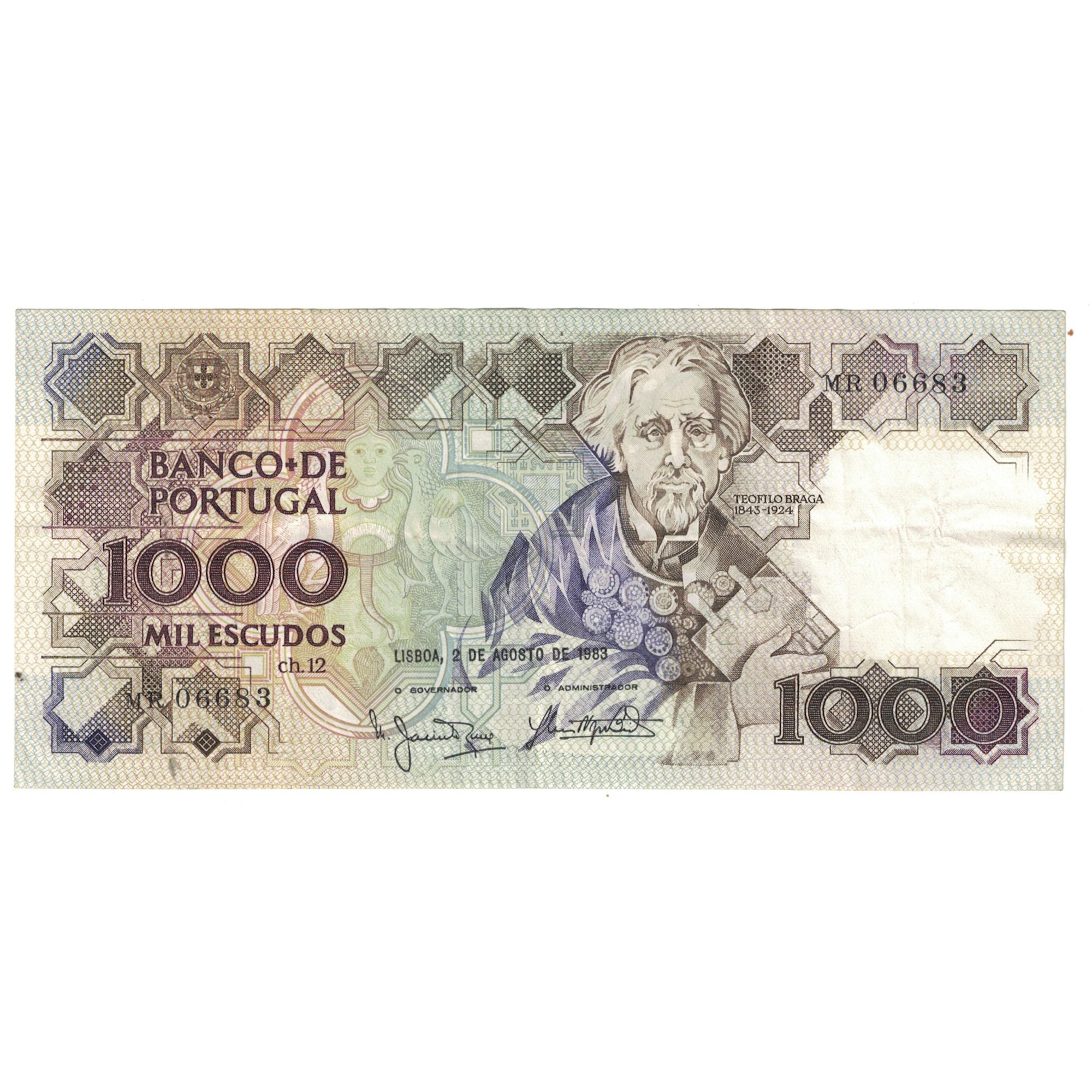 Geldschein, Portugal, 1000 Escudos, 1983, 1983-08-02, KM:181k, SS