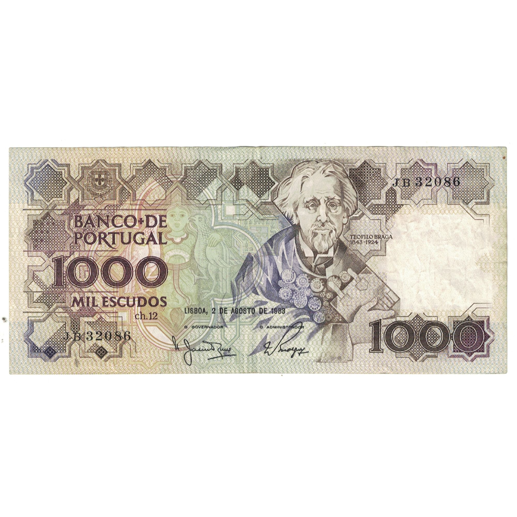 Geldschein, Portugal, 1000 Escudos, 1983, 1983-08-02, KM:181k, SS
