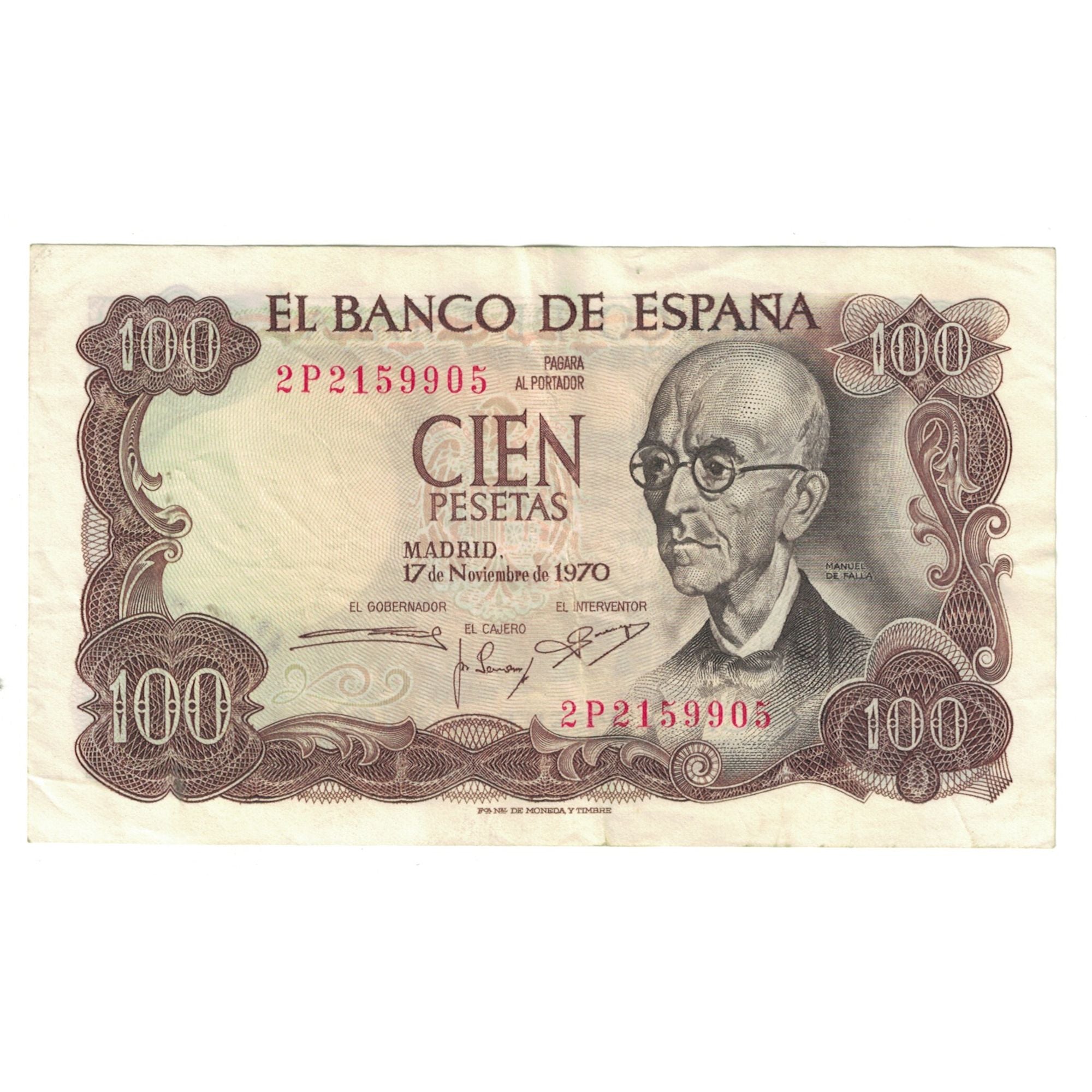 Banknote, Spain, 100 Pesetas, 1970-1971, 1970-11-17, KM:152a, EF(40-45)