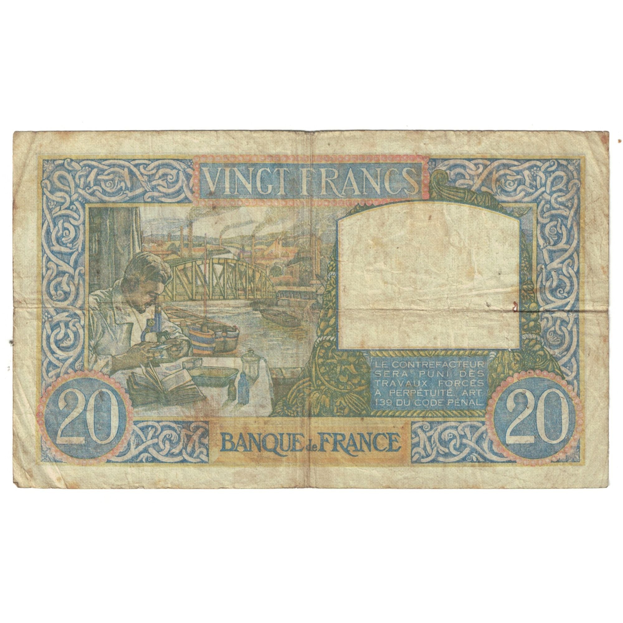 Frankreich, 20 Francs, Science et Travail, 1941, T.3396, S, Fayette:12.13