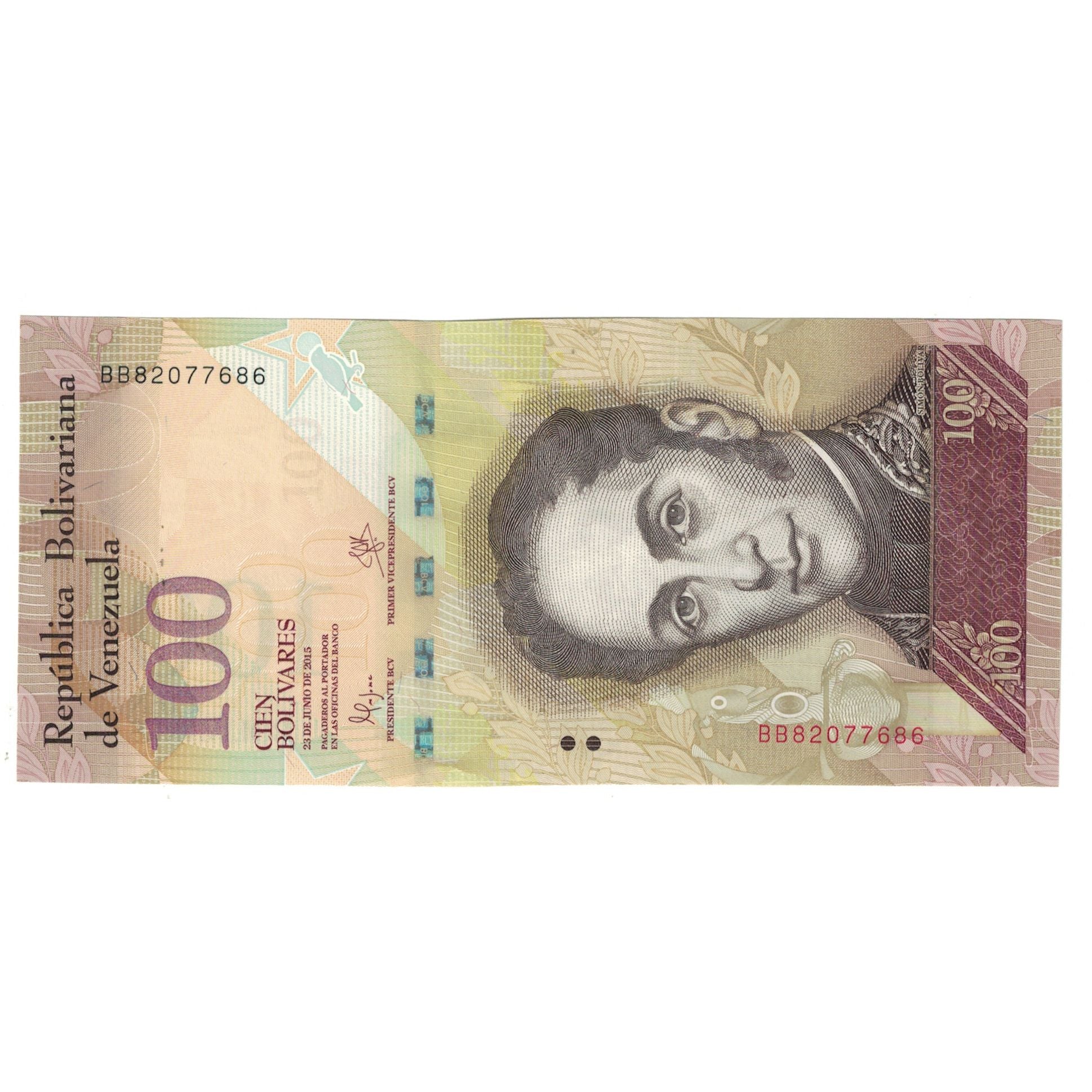 Banknote, Venezuela, 100 Bolivares, 2015, 2015-06-23, KM:New, UNC(63)