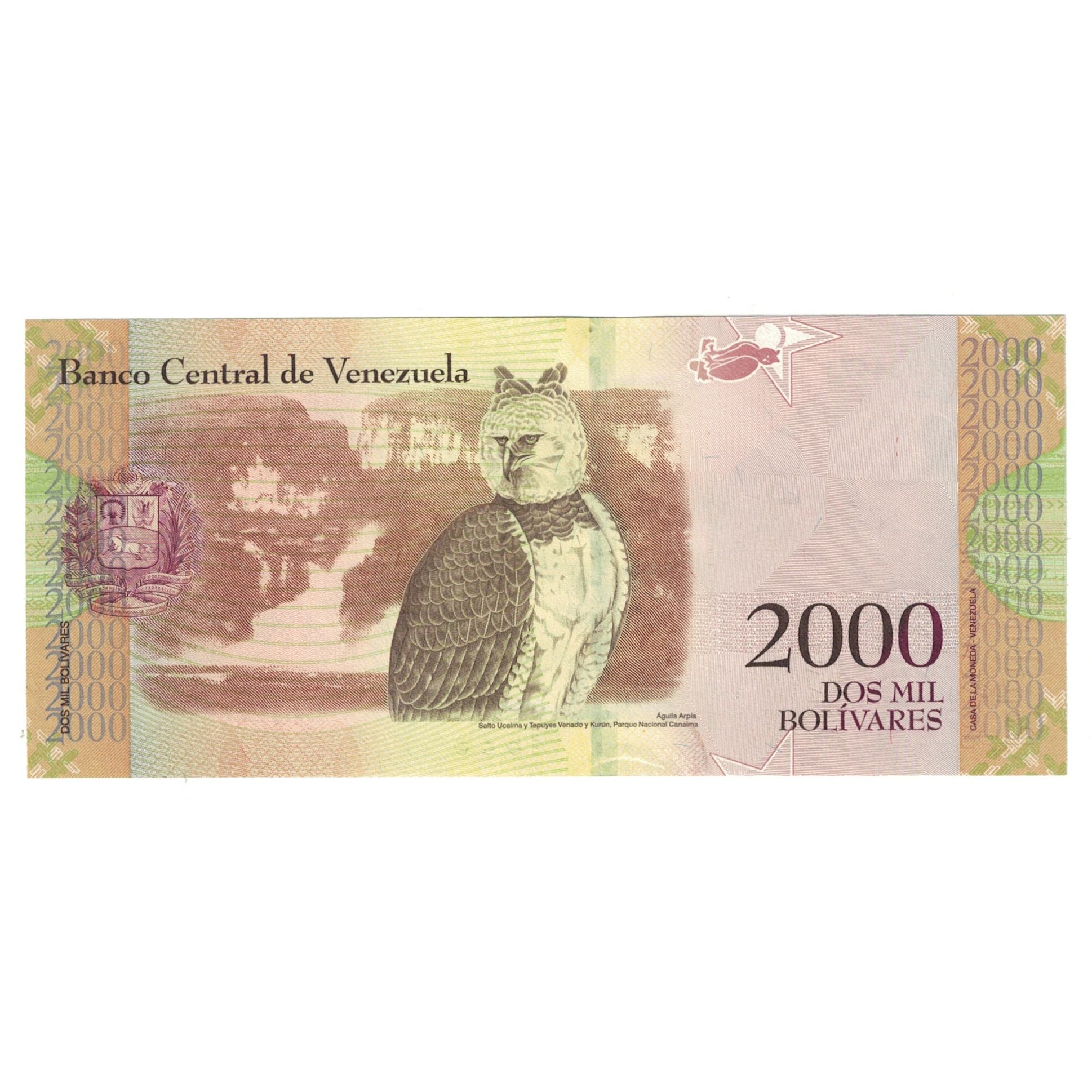 Banknote, Venezuela, 2000 Bolivares, 2016, 2016-08-18, UNC(63)