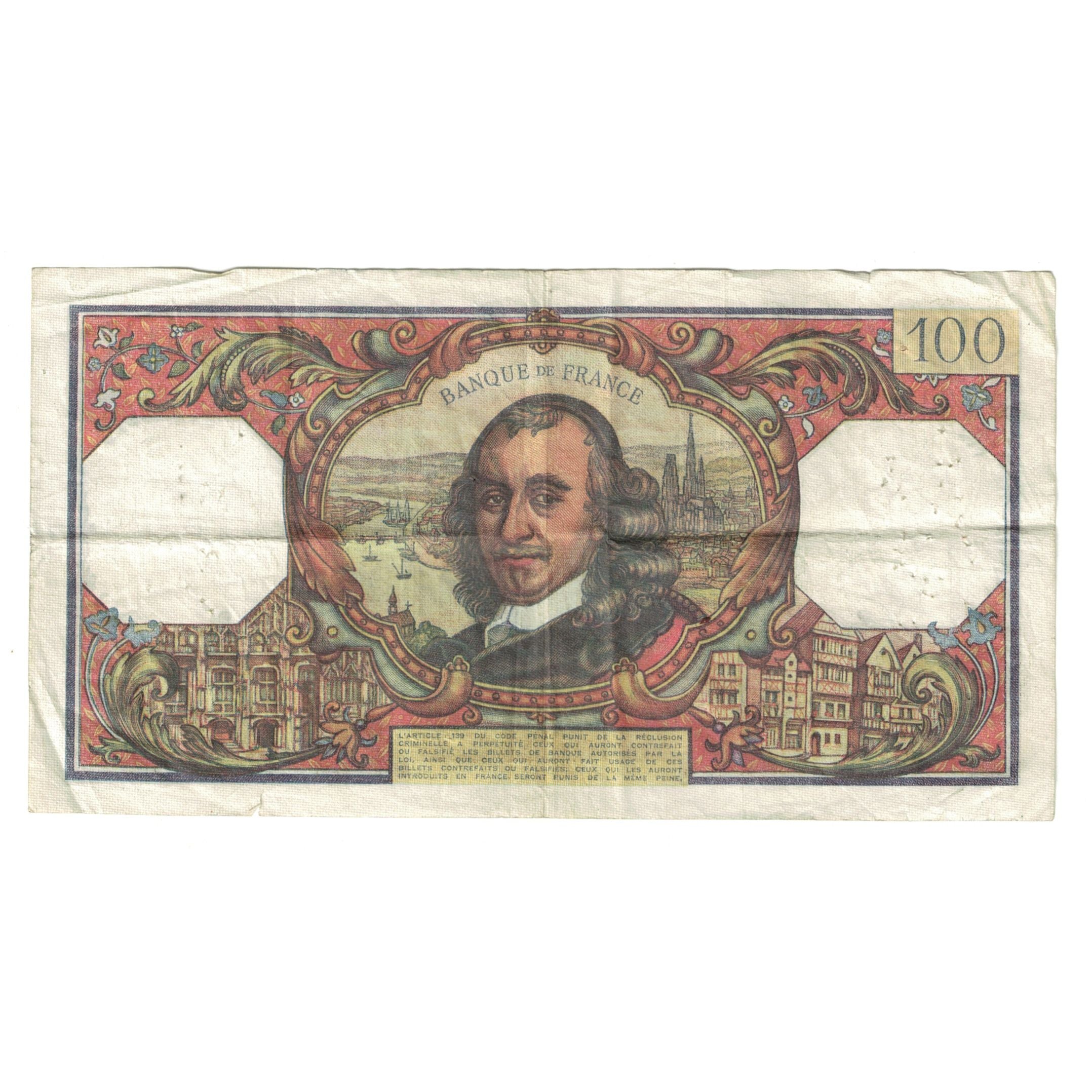 Francia, 100 Francs, Corneille, 1967, O.282, MB, Fayette:65.19, KM:149c