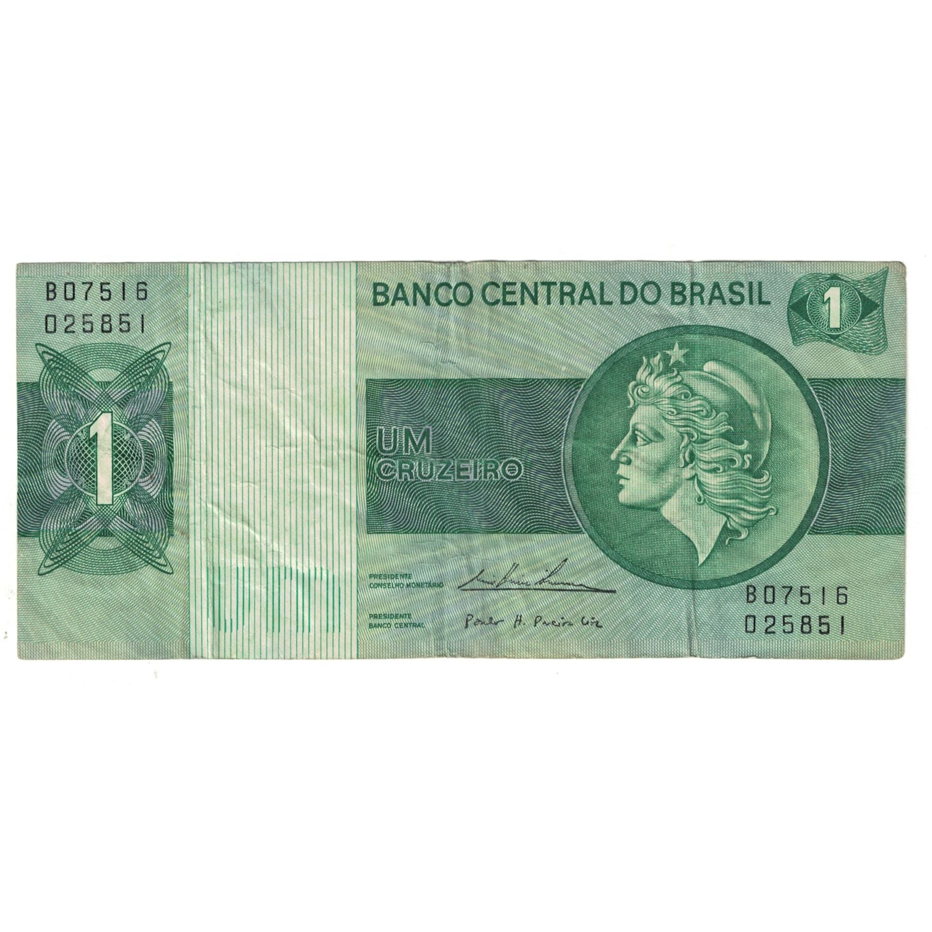 Biljet, Brazilië, 1 Cruzeiro, KM:191Ac, TTB