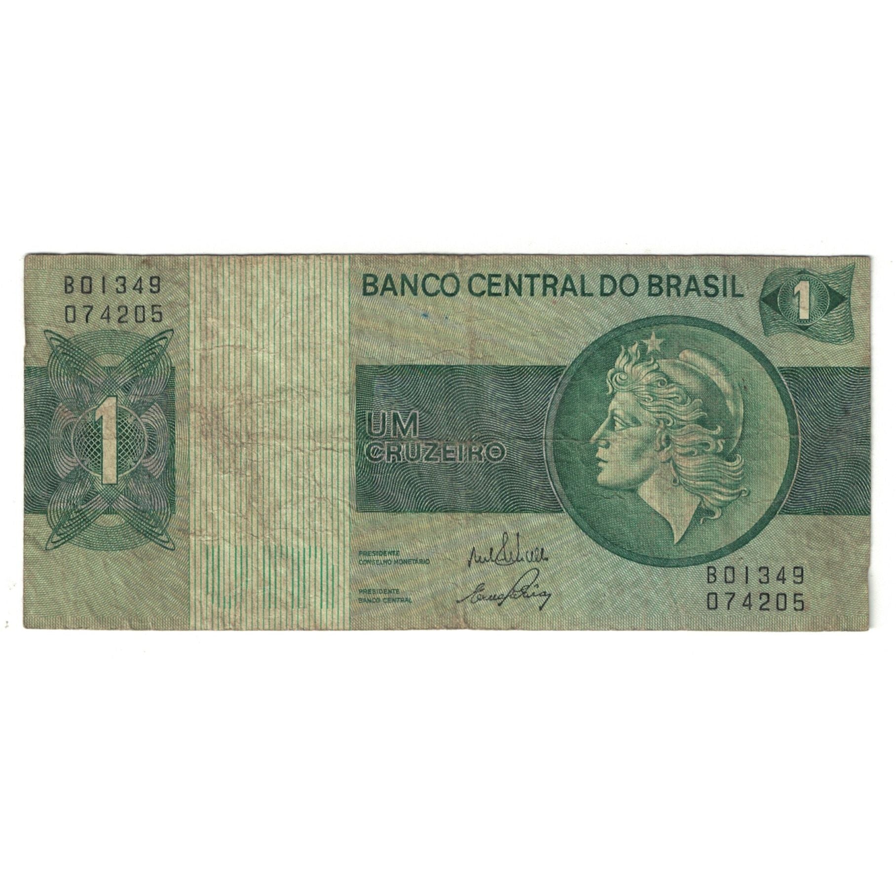 Biljet, Brazilië, 1 Cruzeiro, KM:191Ac, TB