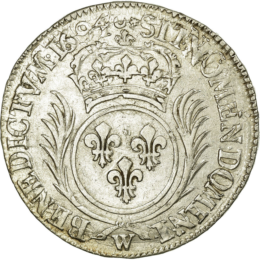 Coin, France, Louis XIV, 1/2 Écu aux palmes, 1/2 Ecu, 1694, Lille, EF(40-45)