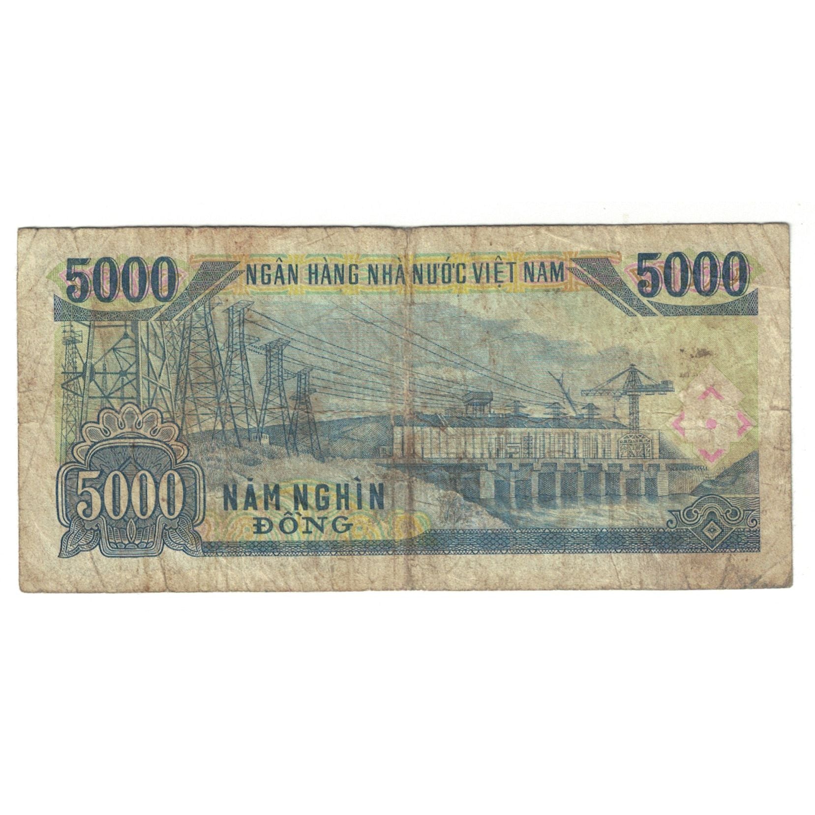 Banknote, Vietnam, 5000 D<ox>ng, KM:108a, VF(20-25)