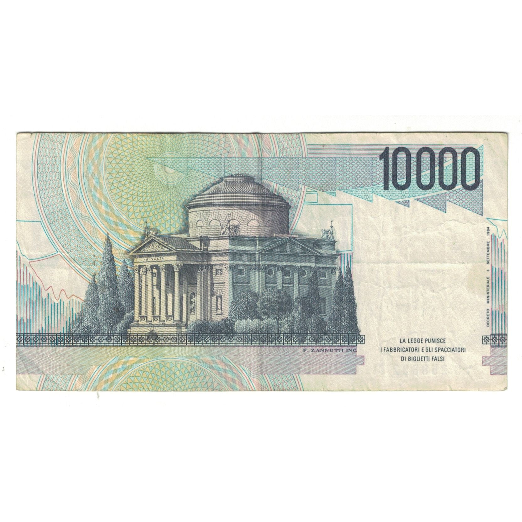 Banconote, Italia, 10,000 Lire, 1984, 1984-09-03, KM:112d, BB