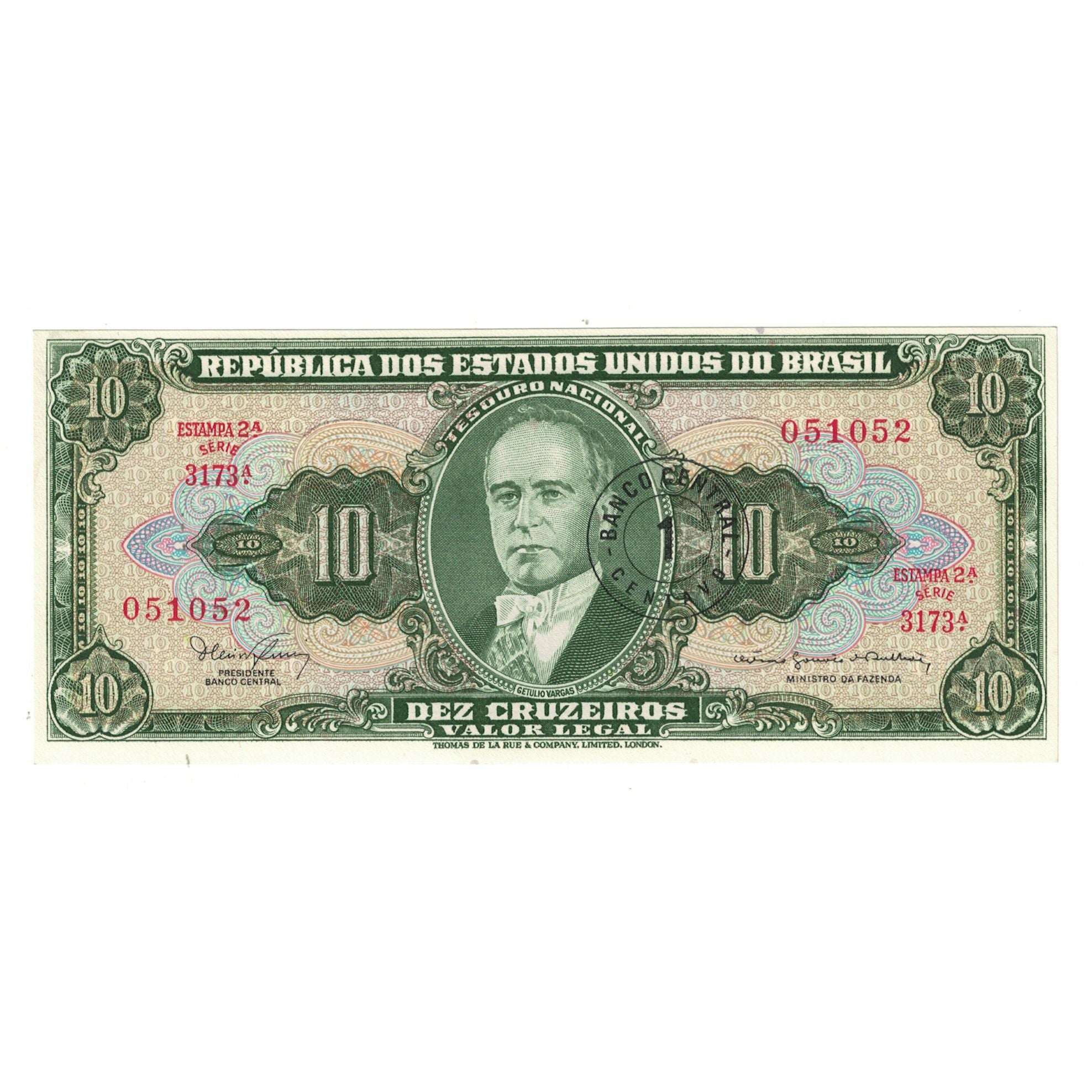 Nota, Brasil, 1 Centavo on 10 Cruzeiros, KM:183b, UNC(65-70)