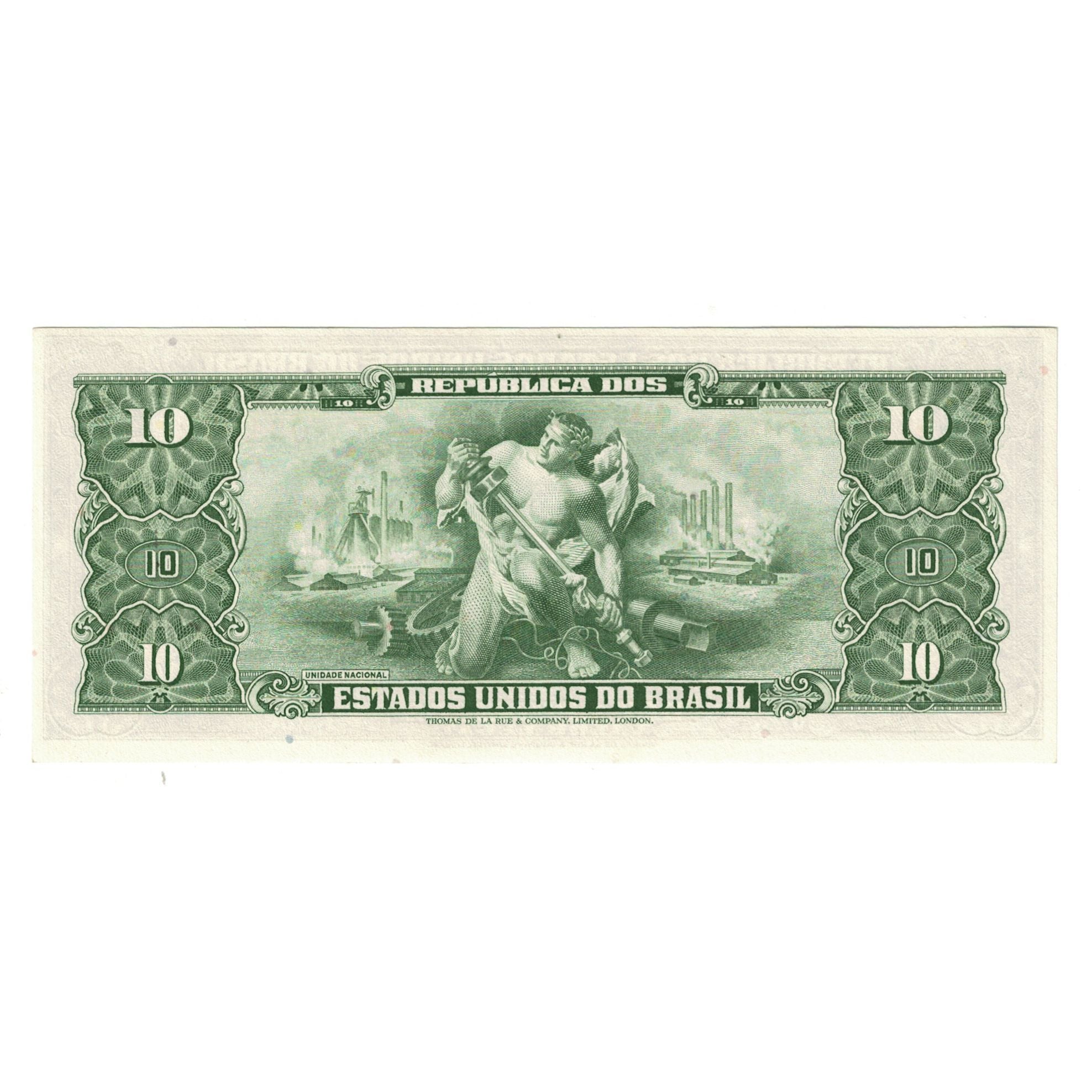 Nota, Brasil, 1 Centavo on 10 Cruzeiros, KM:183b, UNC(65-70)