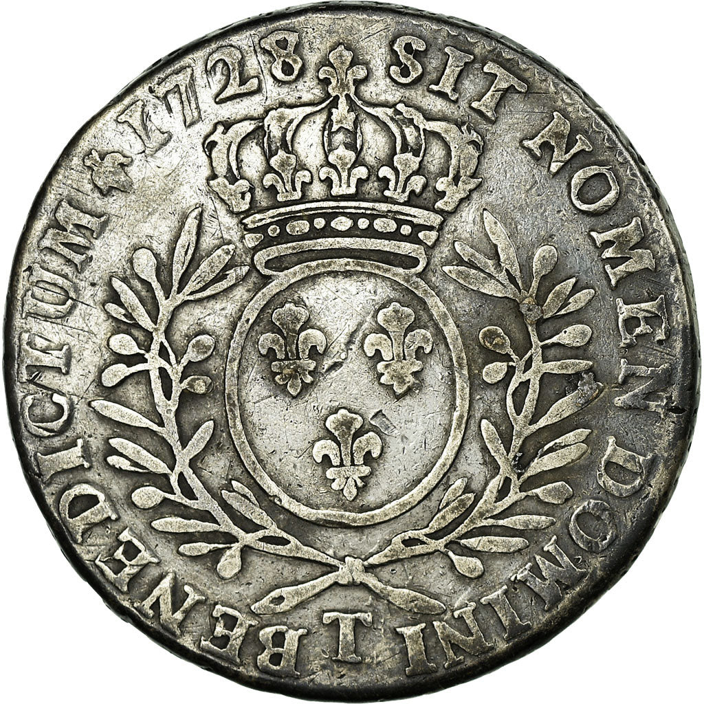 Coin, France, Louis XV, 1/2 Écu aux branches d'olivier, 1/2 ECU, 44 Sols, 1728