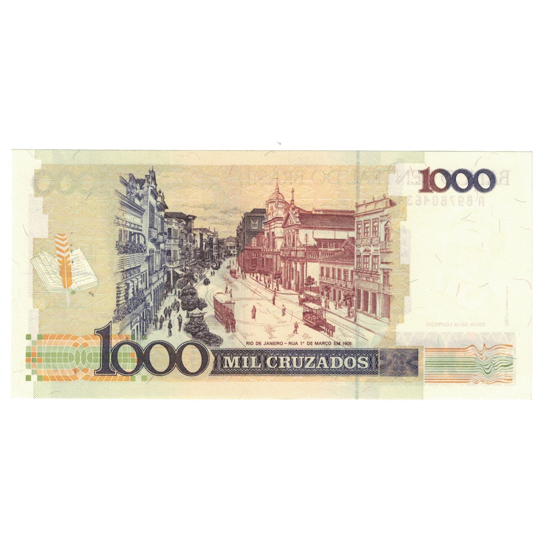 Nota, Brasil, 1000 Cruzados, KM:213b, UNC(65-70)