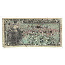 Banknote, United States, 5 Cents, KM:M22, VF(20-25)