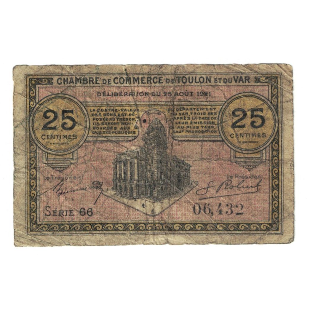 Frankreich, Toulon, 25 Centimes, 1921, S, Pirot:121-34