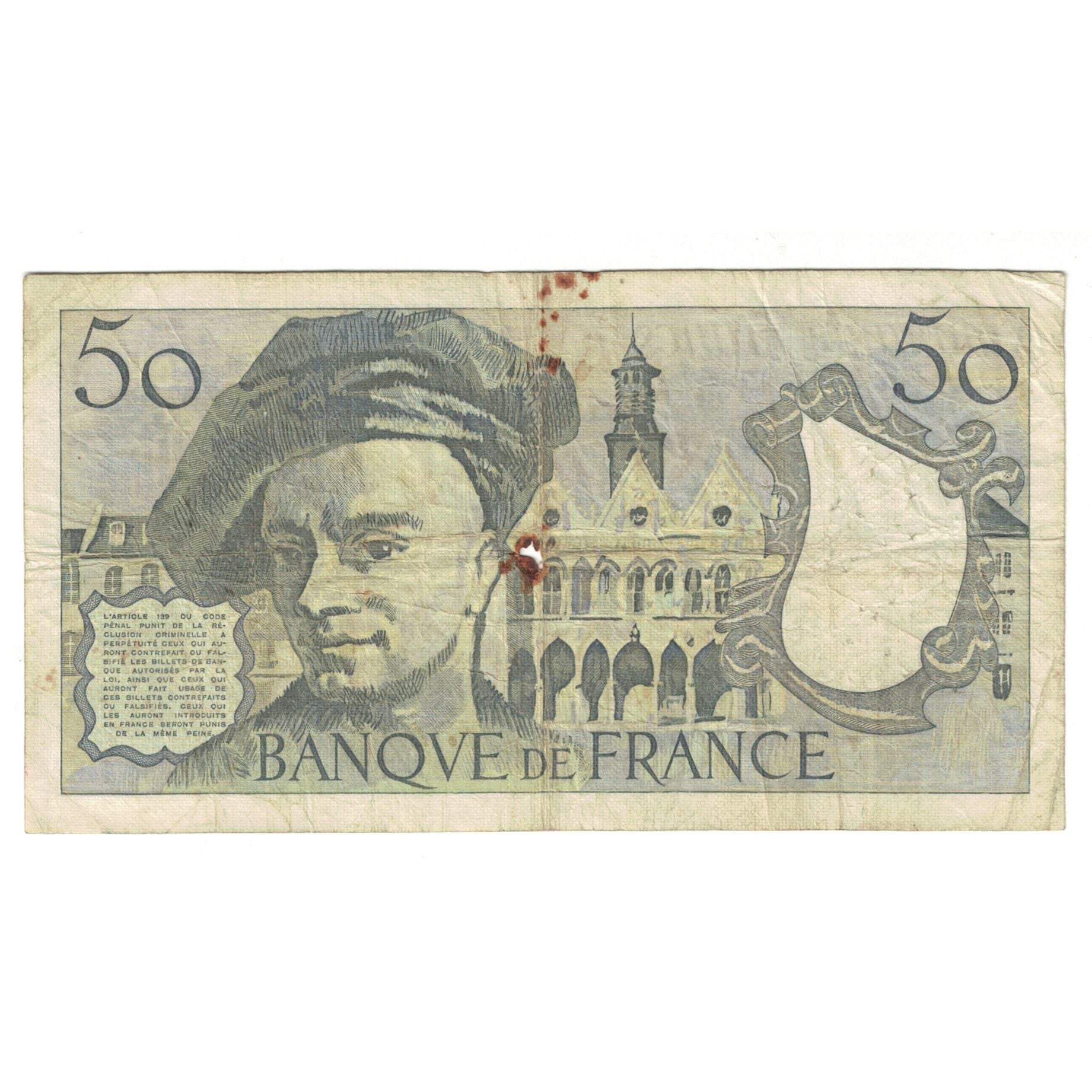Francia, 50 Francs, Quentin de La Tour, 1978, R.12, BC, Fayette:67.3, KM:152a