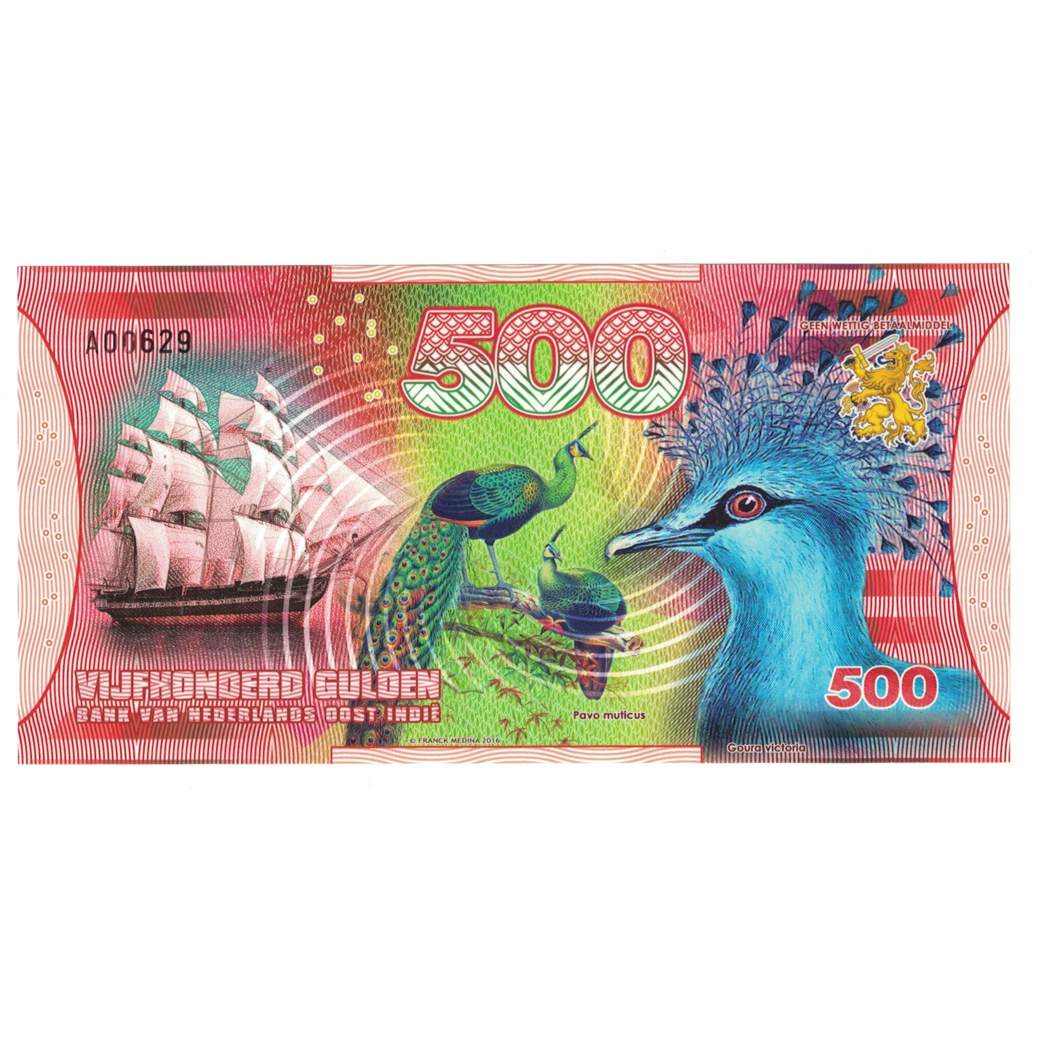 Banknote, Netherlands, 500 Gulden, 2016, 2016-11-20, OOST INDIES, UNC(65-70)