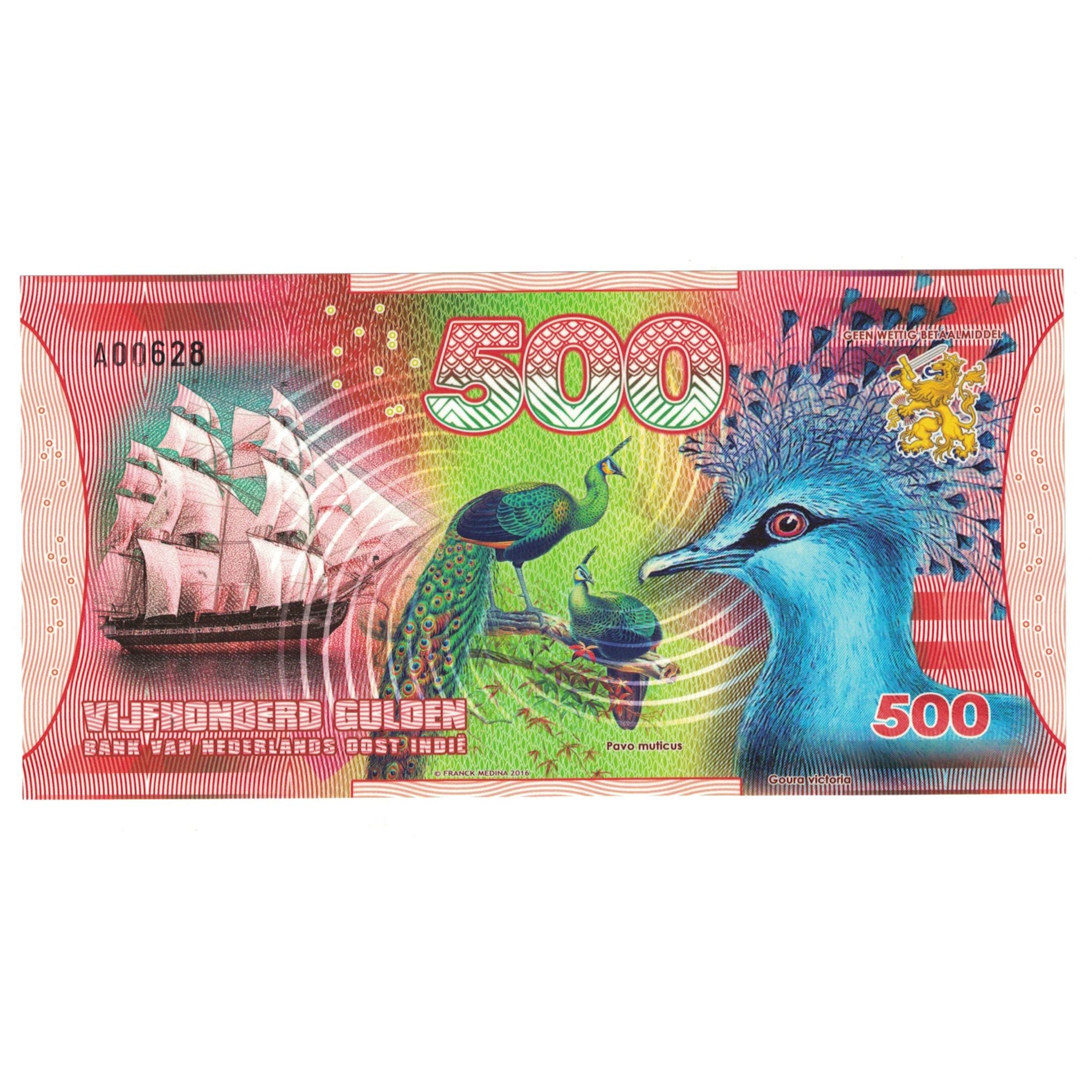 Banknote, Netherlands, 500 Gulden, 2016, 2016-11-20, OOST INDIES, UNC(65-70)