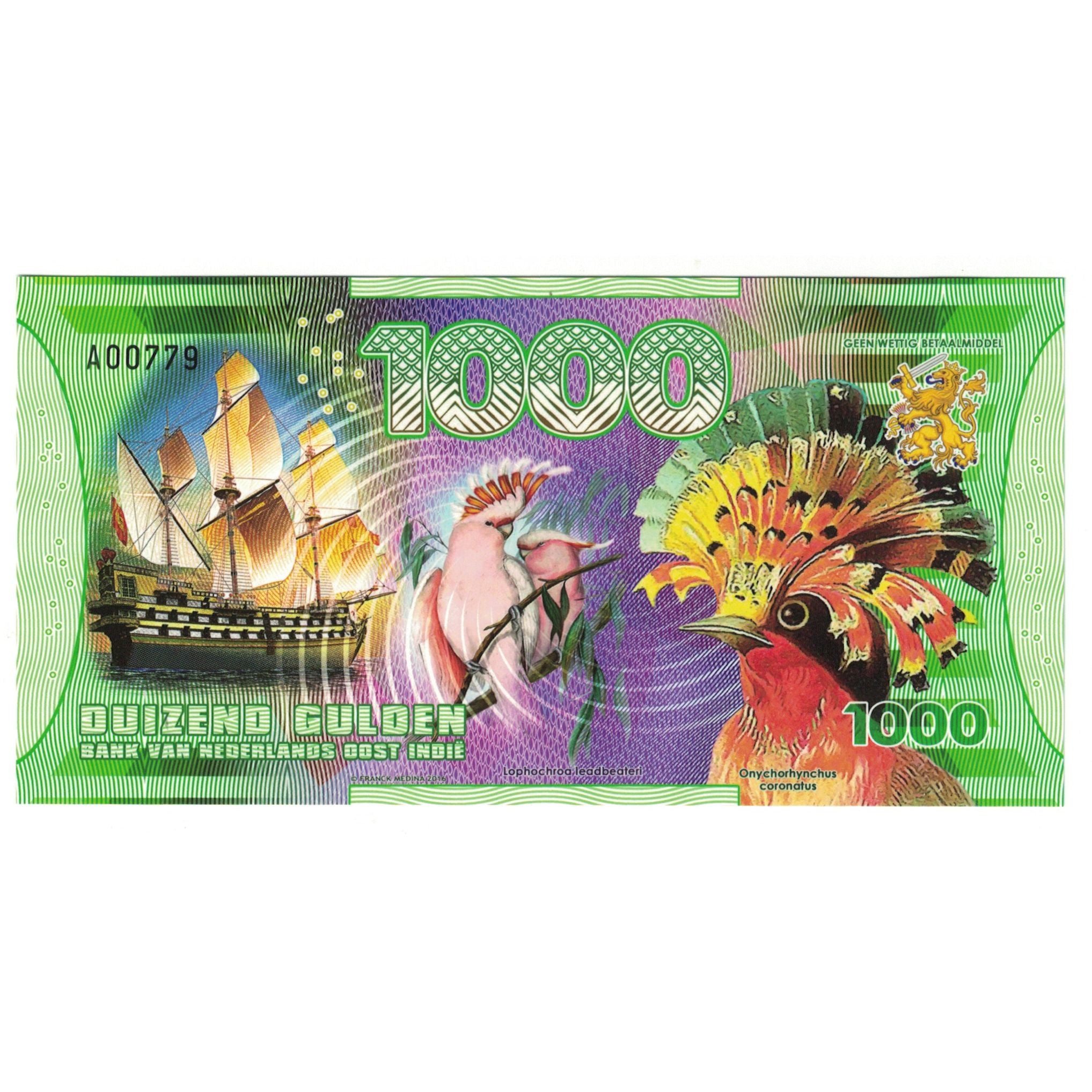 Banknote, Netherlands, 1000 Gulden, 2016, 2016-12-11, OOST INDIES, UNC(65-70)