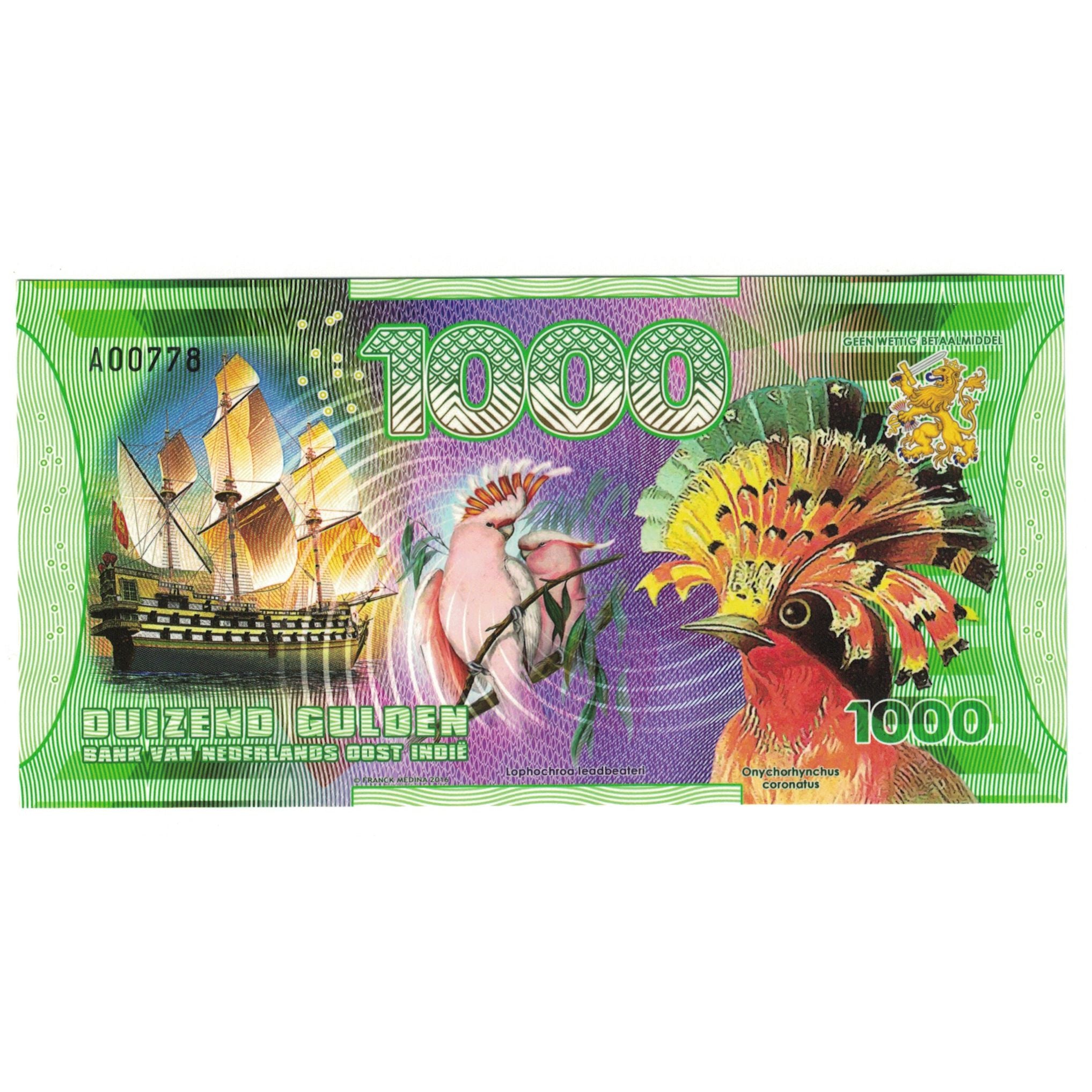 Banknote, Netherlands, 1000 Gulden, 2016, 2016-12-11, OOST INDIES, UNC(65-70)
