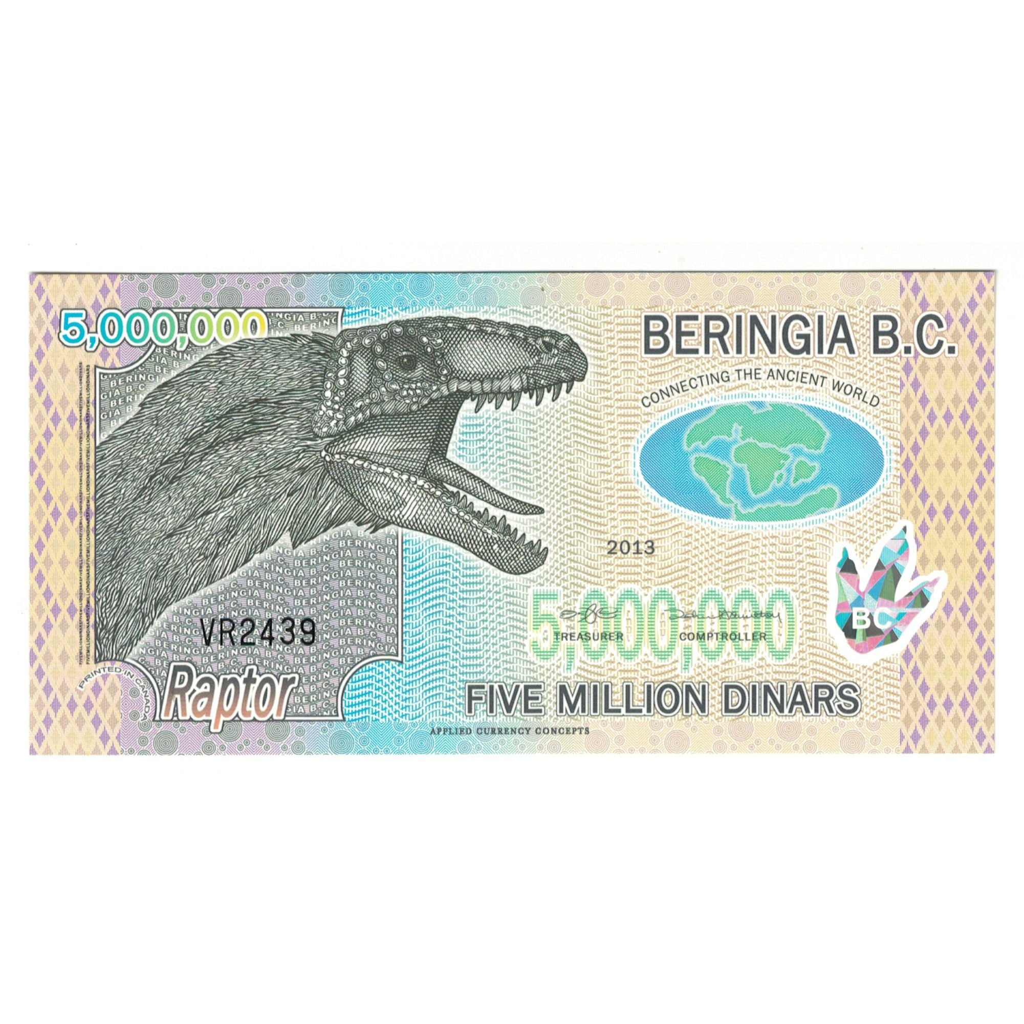 Billet, Canada, Dinar, 2013, 5000000 BERINGIA B C, NEUF