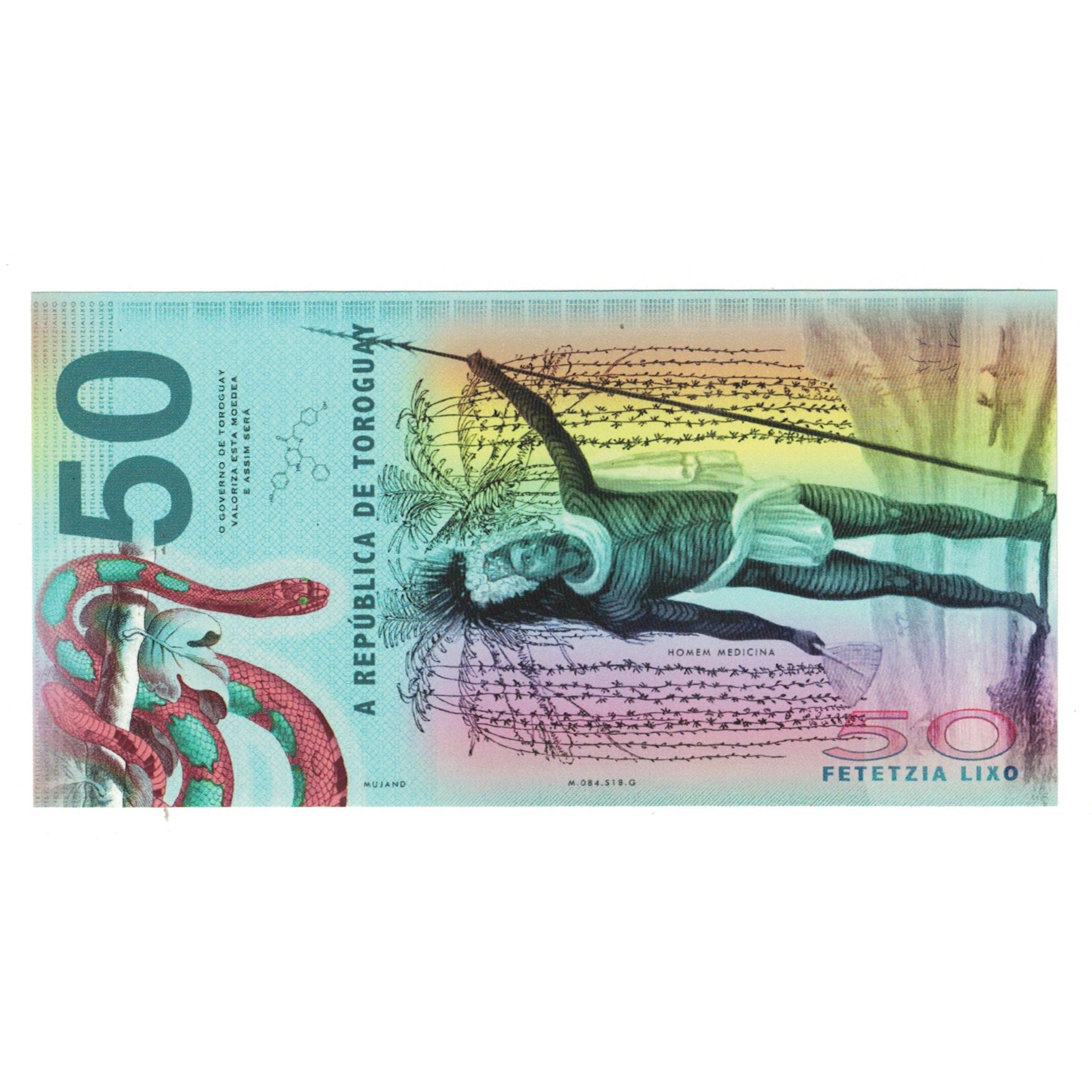 Banknote, Spain, Tourist Banknote, 2018, 50 TETZIA BANCO TOROGUAY, UNC(65-70)