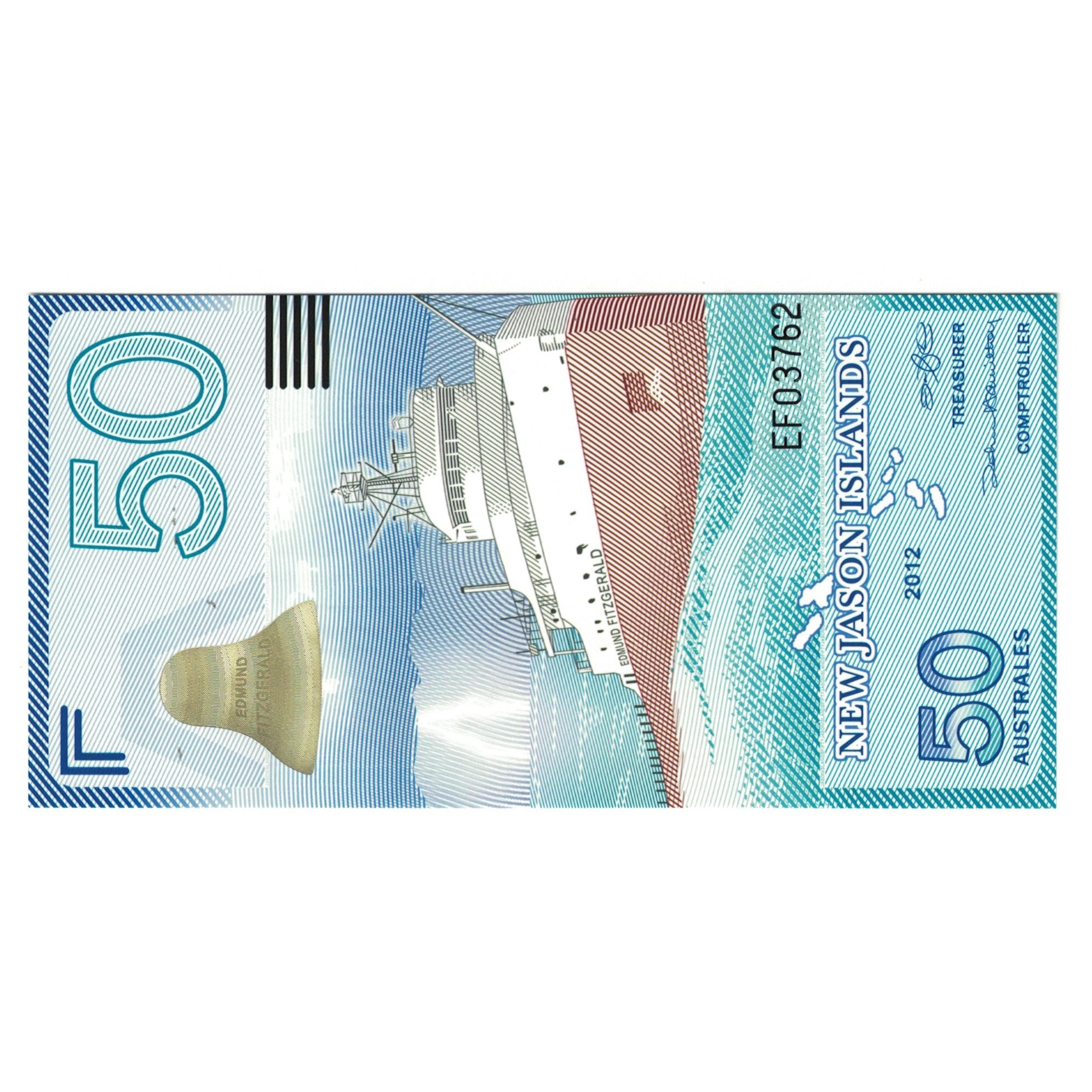 Banknot, Zjednoczone Królestwo Wielkiej Brytanii, 50 Australes, 2012, NEW JASON