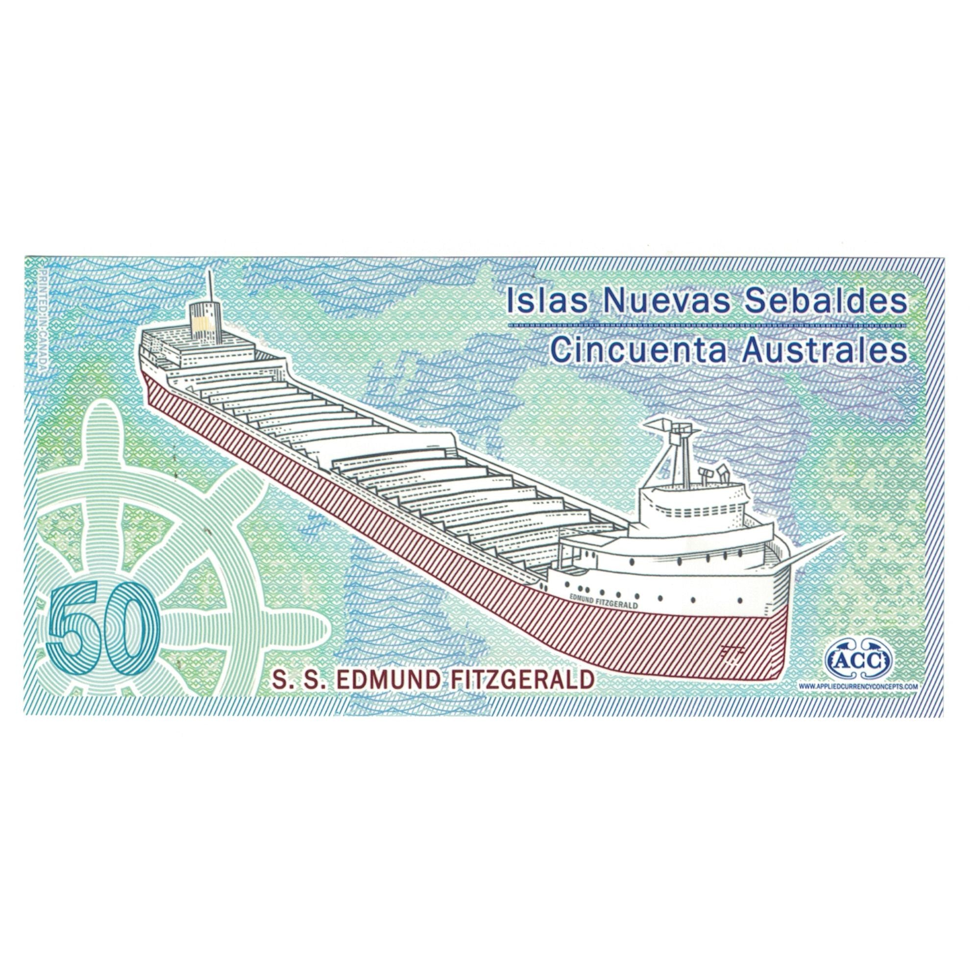 Banknot, Zjednoczone Królestwo Wielkiej Brytanii, 50 Australes, 2012, NEW JASON