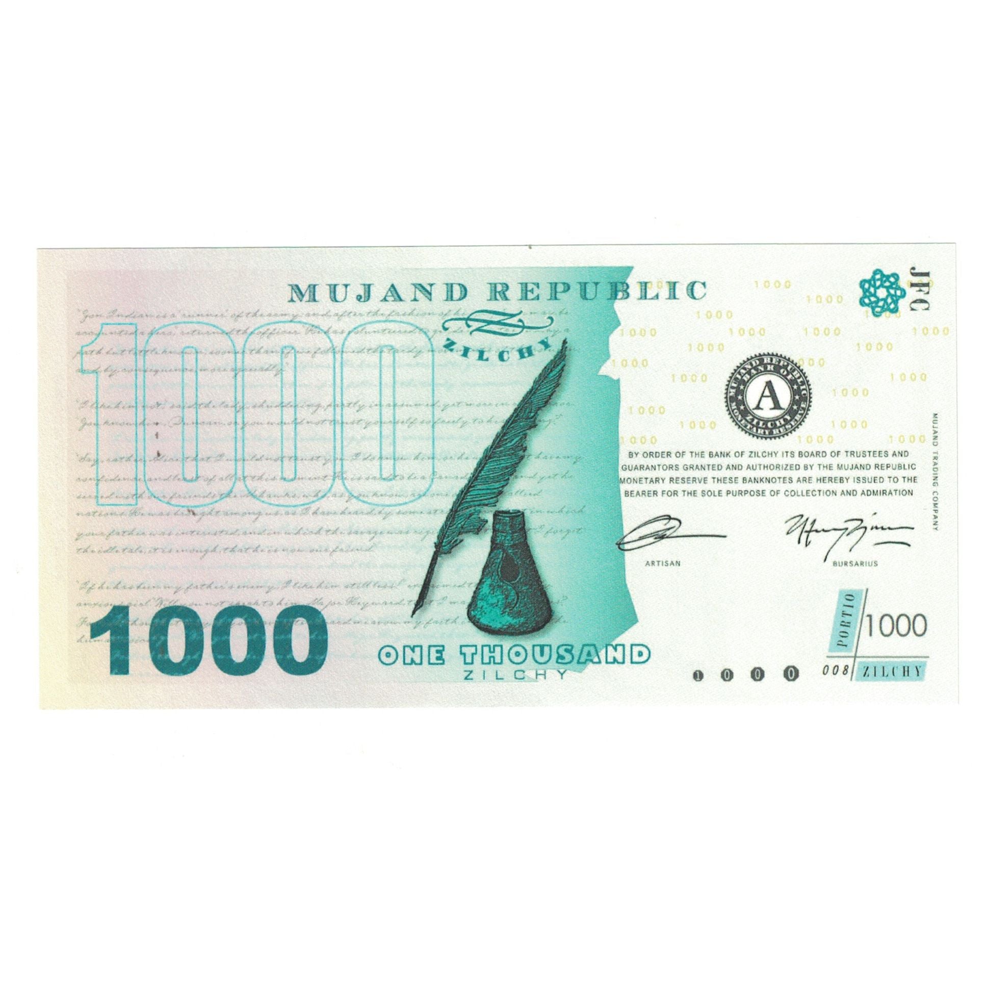 Banconote, Banconote di privati / non ufficiali, 2013, FANTASY BANKNOTE 1000