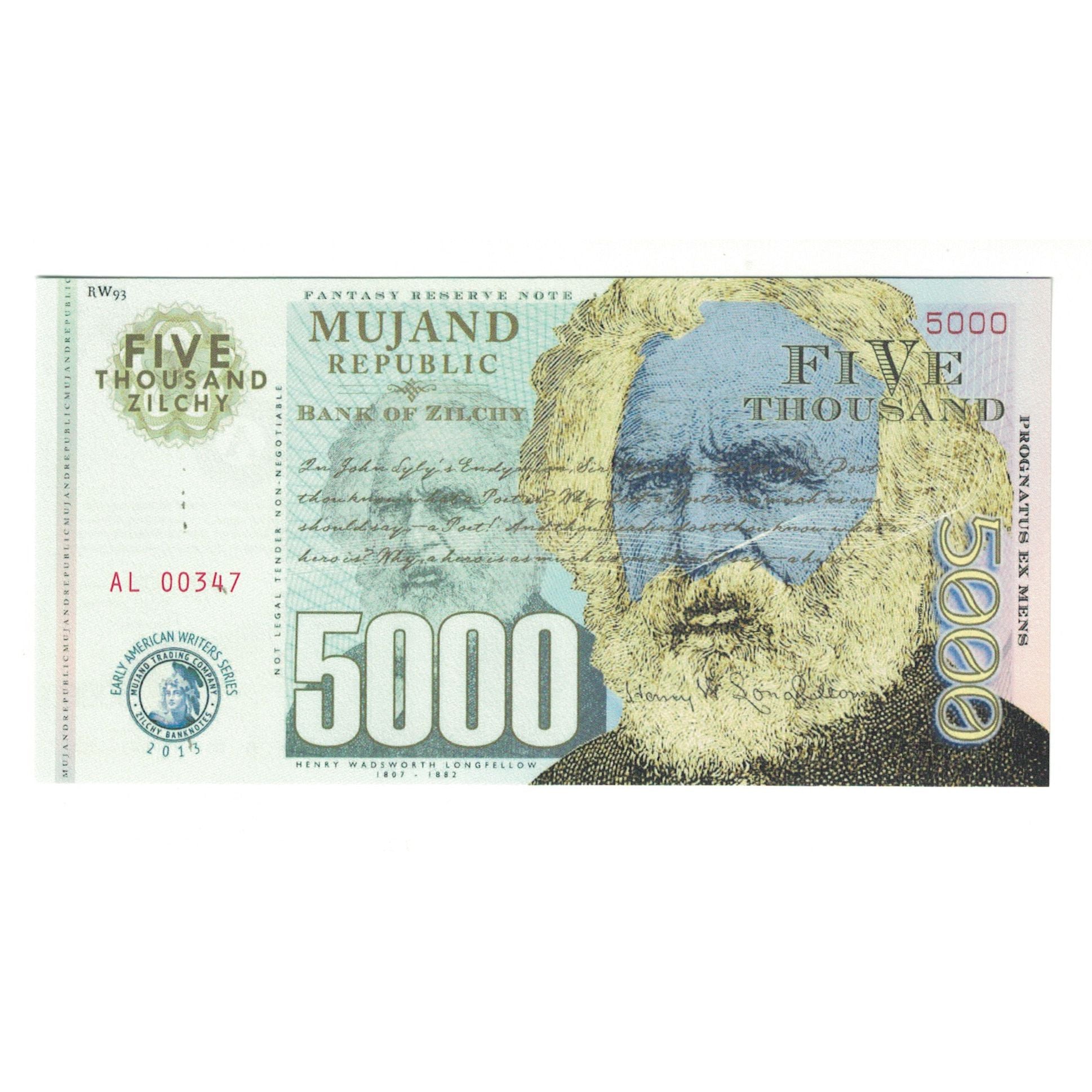 Billete, 2013, Comprobantes privados / no oficiales, FANTASY BANKNOTE 5000