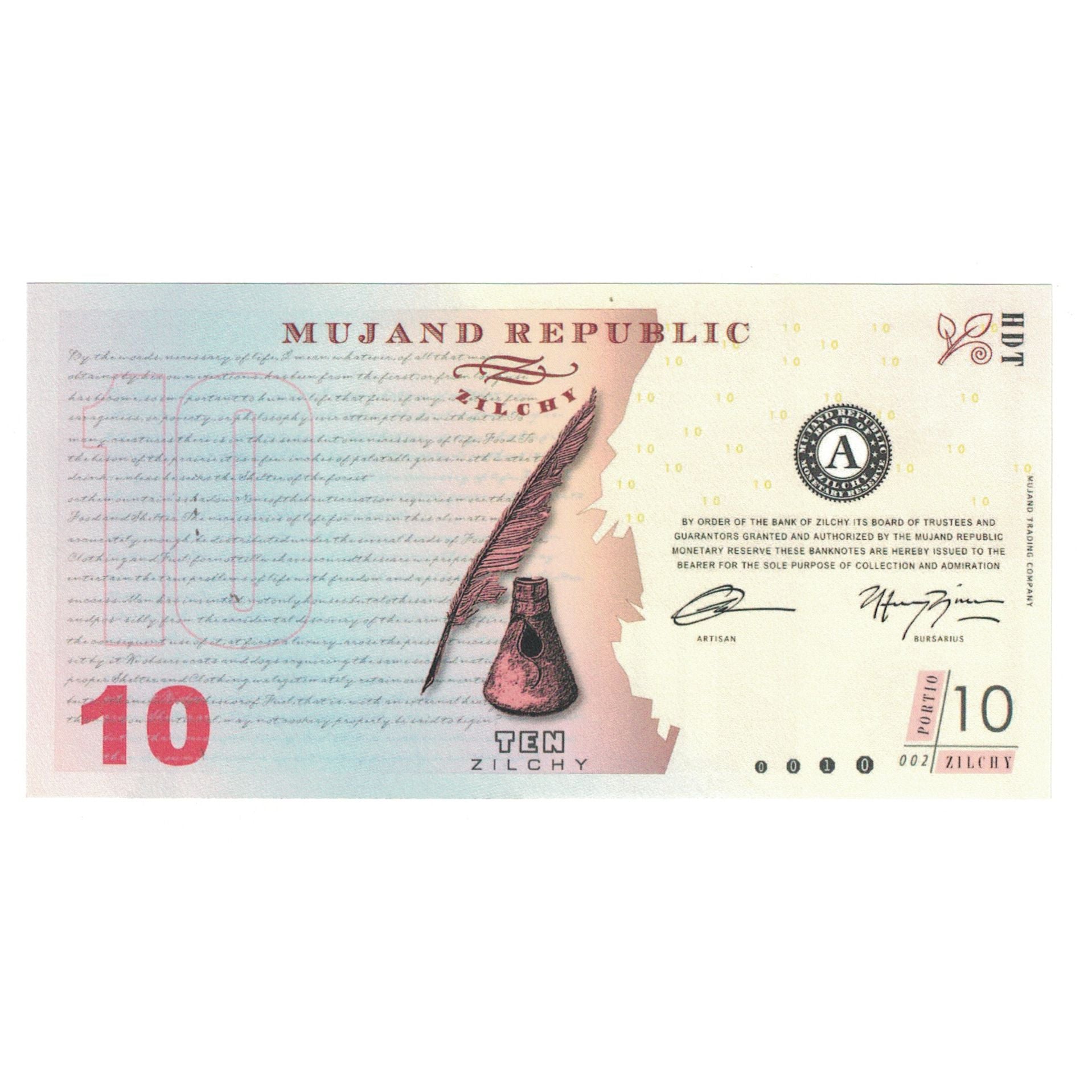 Banconote, Banconote di privati / non ufficiali, 2013, FANTASY BANKNOTE 10