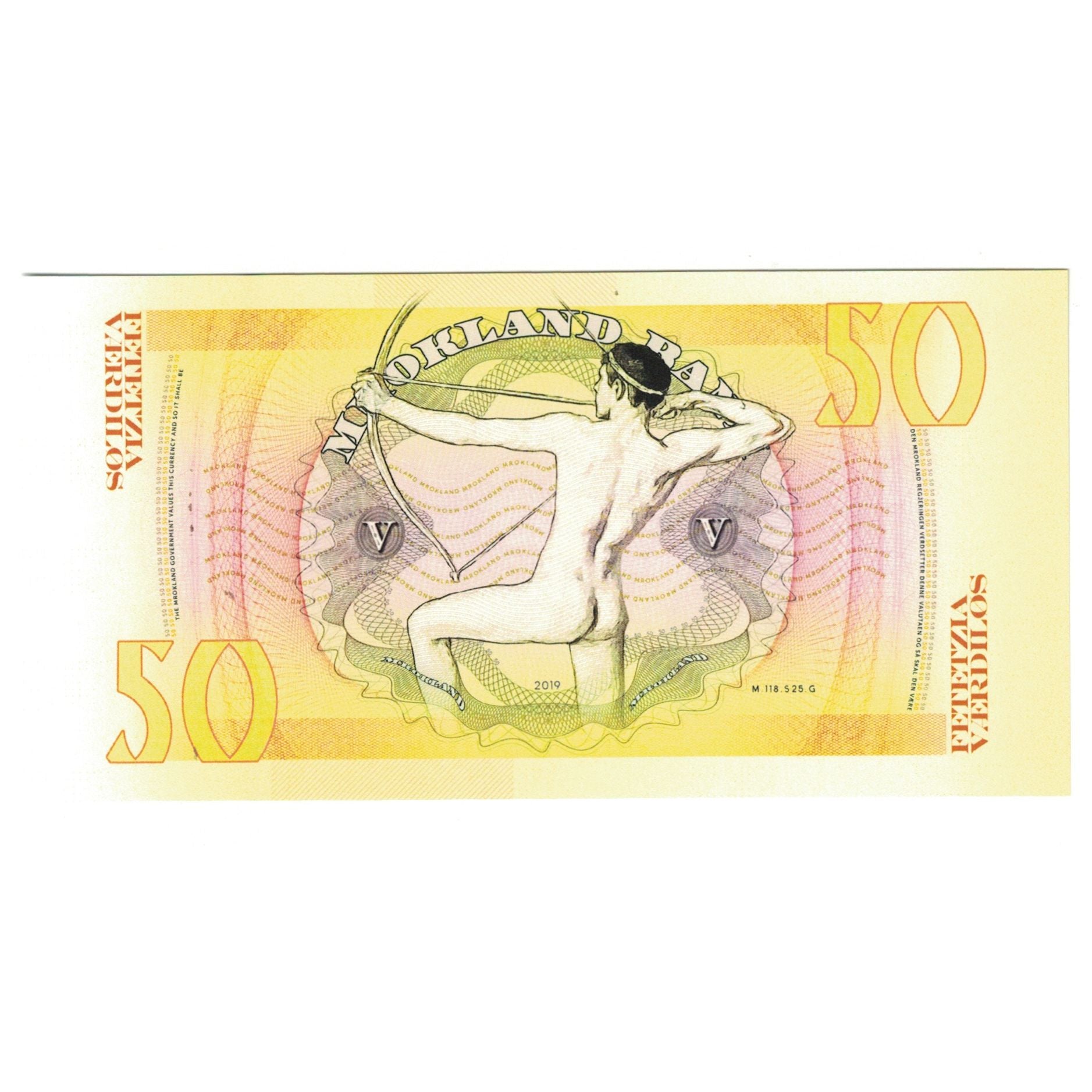 Nota, Estados Unidos da América, Tourist Banknote, 2019, 50 VERDILOS MROKLAND