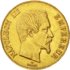 Moneta, Francia, Napoleon III, Napoléon III, 100 Francs, 1858, Paris, BB+, Oro