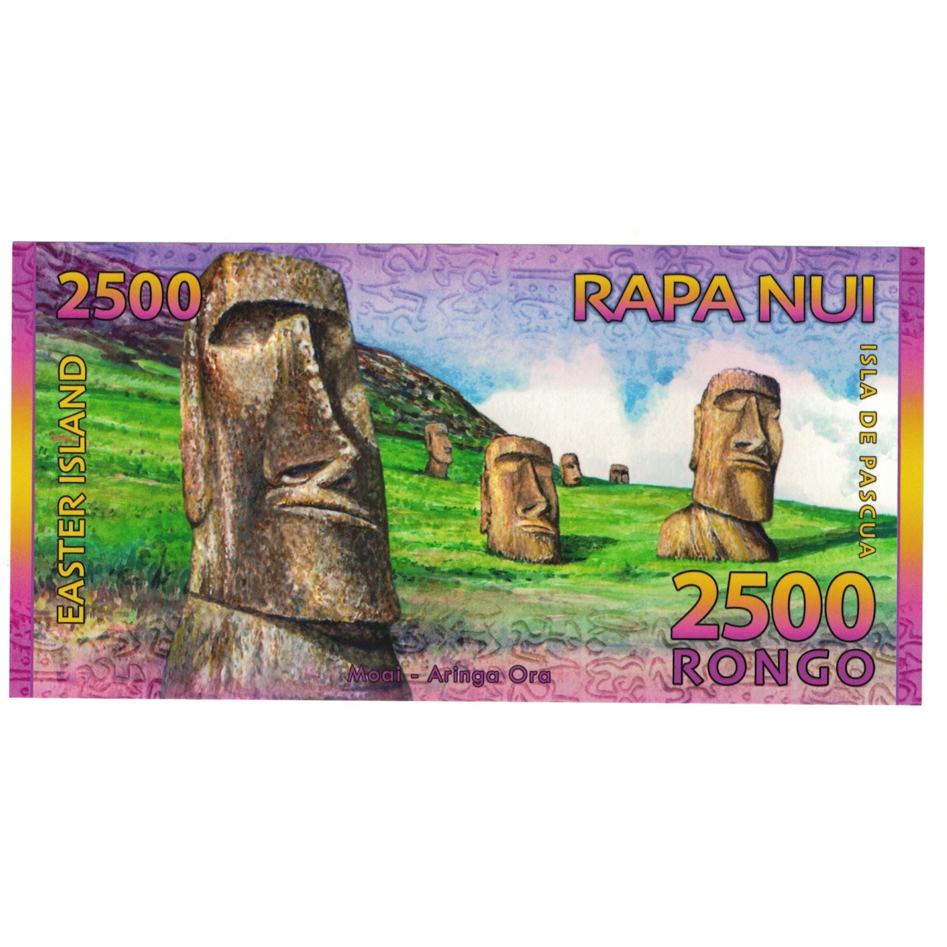 Banknot, Chile, Tourist Banknote, Undated, Undated, 2500 RONGO ISLA DE PASCUA