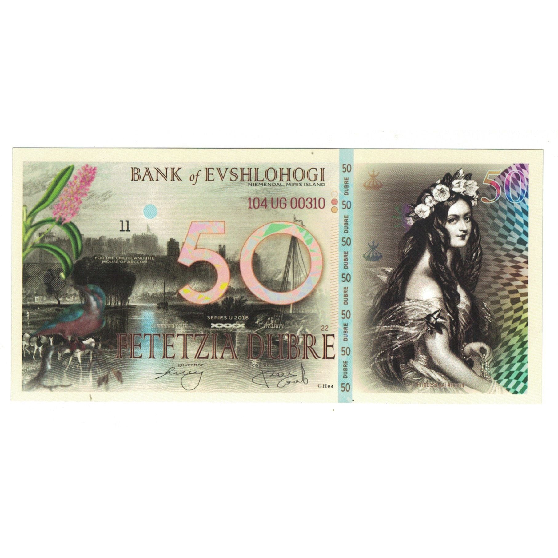Banknote, Spain, Tourist Banknote, 2018, 50 FETEZIA BANK OF EVSHLOHOGI