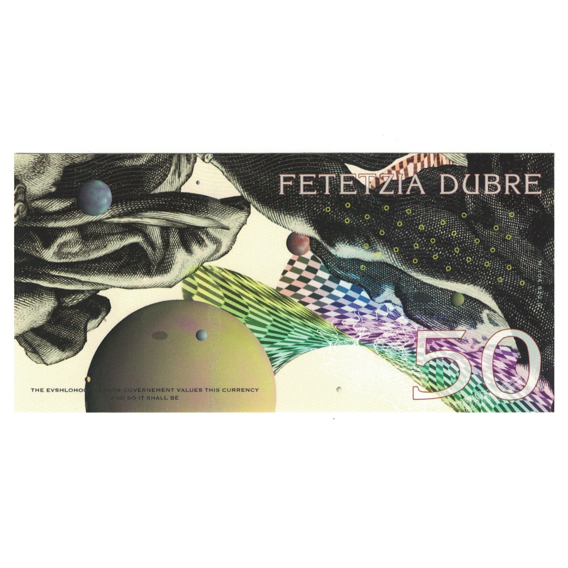 Banknote, Spain, Tourist Banknote, 2018, 50 FETEZIA BANK OF EVSHLOHOGI