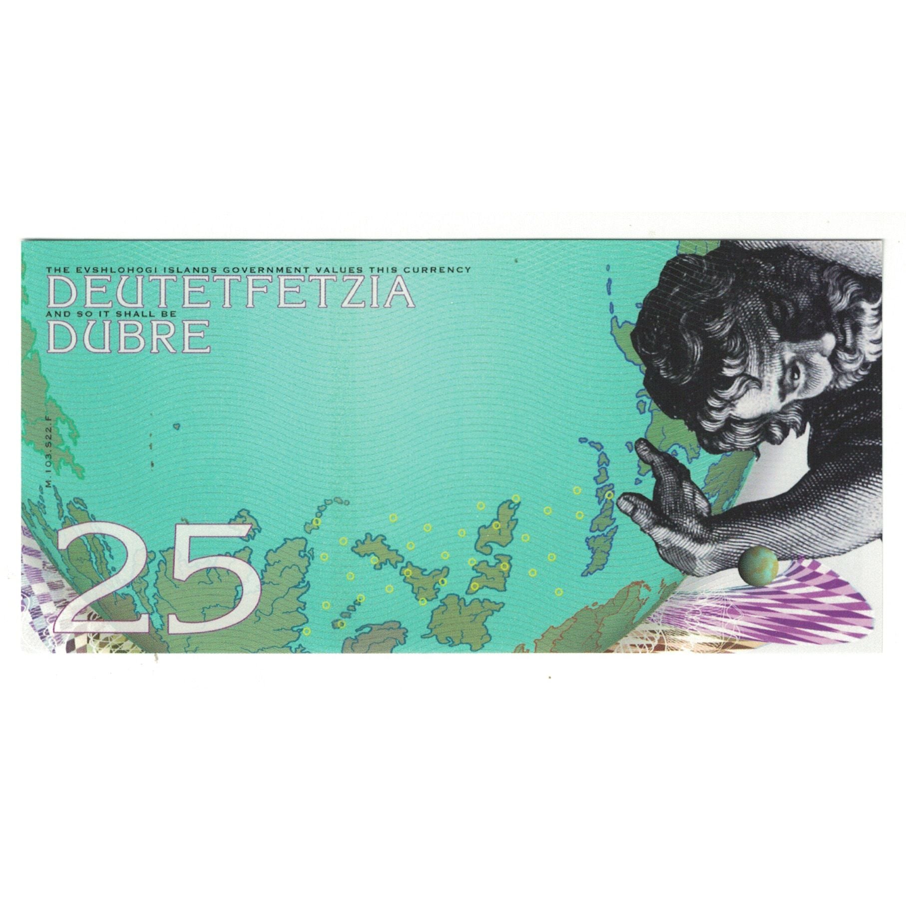 Biljet, Servië, Tourist Banknote, 2018, 25 DUBRE BANK OF EVSHLOHOGI, NIEUW