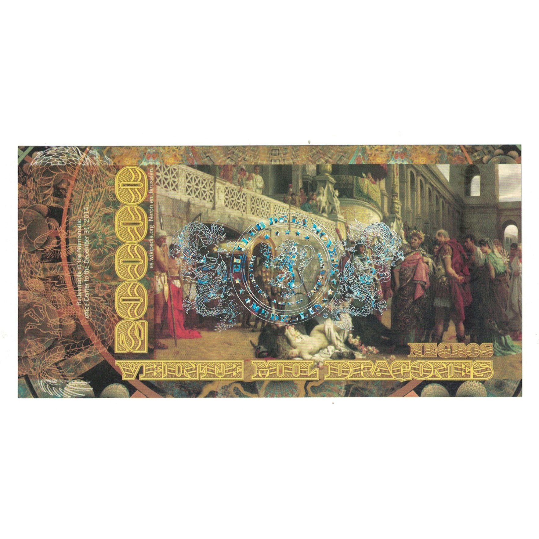 Banknote, Colombia, Tourist Banknote, 2014, 2014-02-15, 20000 DRAGONES EL CLUB