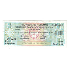 Banknote, Argentina, 10 Australes, 1991, KM:S2713b, AU(55-58)