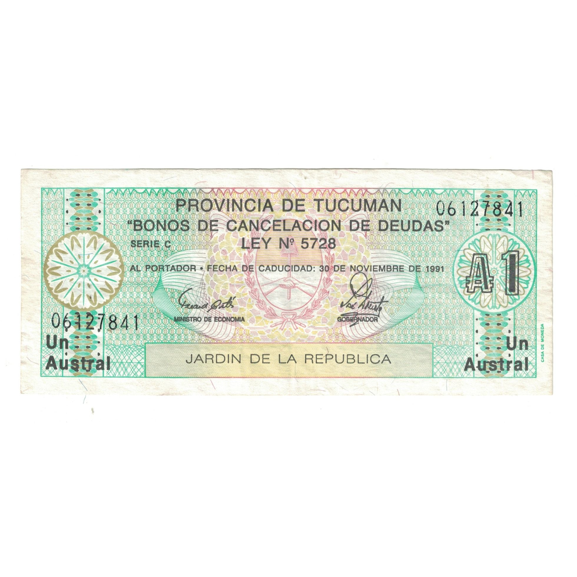 Billet, Argentine, 1 Austral, KM:S2711b, TTB