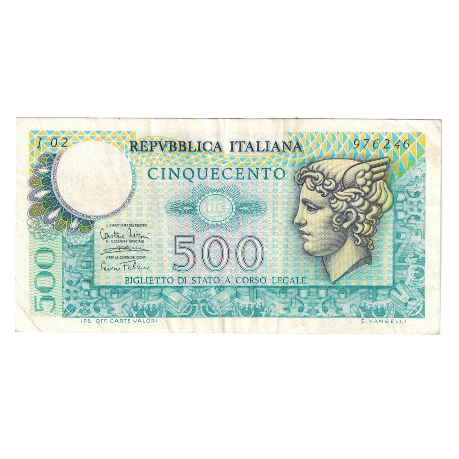 Geldschein, Italien, 500 Lire, 1974-1979, 1974-02-12, KM:94, SS