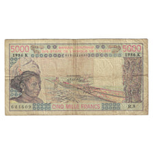 Banknote, West African States, 5000 Francs, 1986, Undated (1986), Sénégal