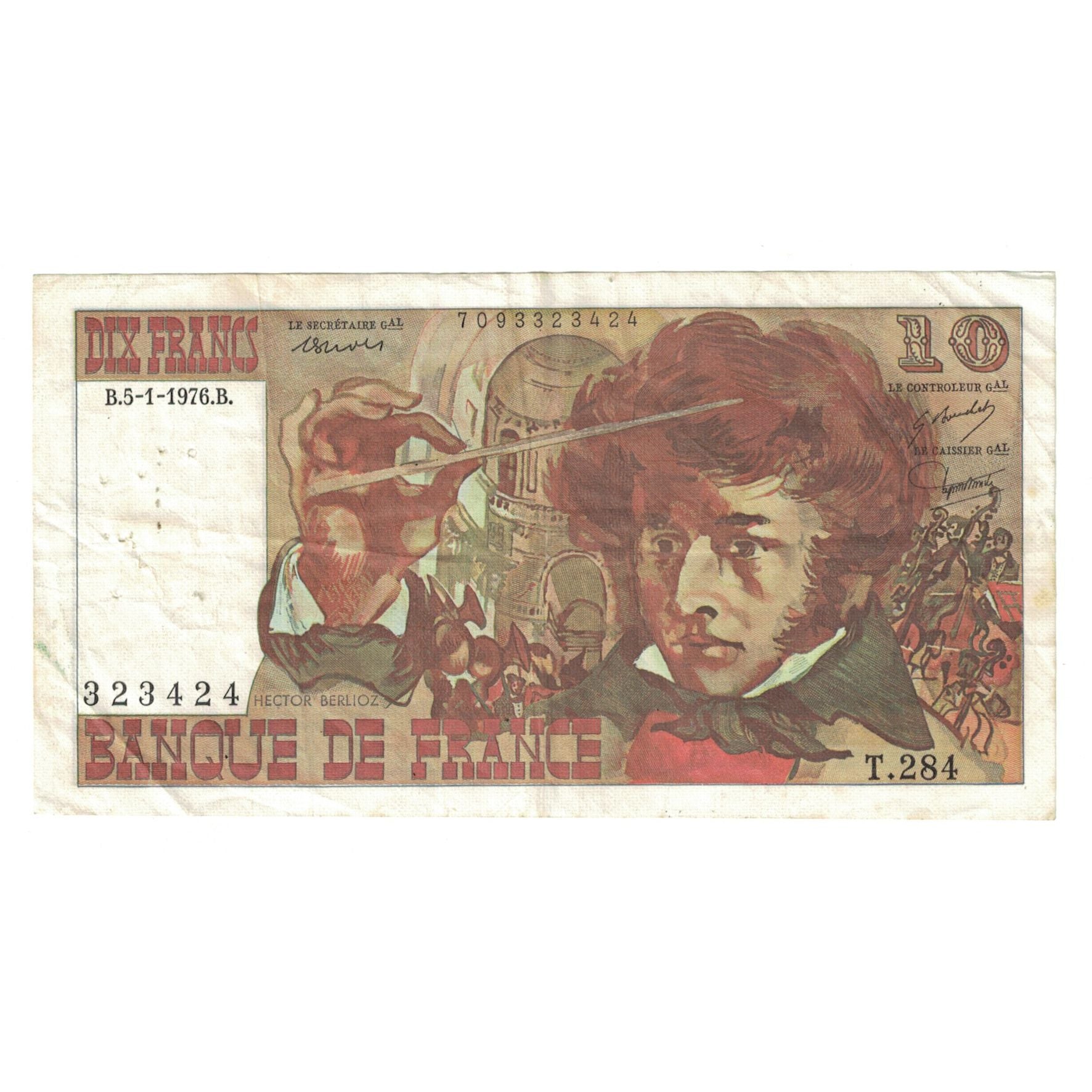 Frankreich, 10 Francs, Berlioz, 1972, T.284323424, SS, Fayette:63.17, KM:150c
