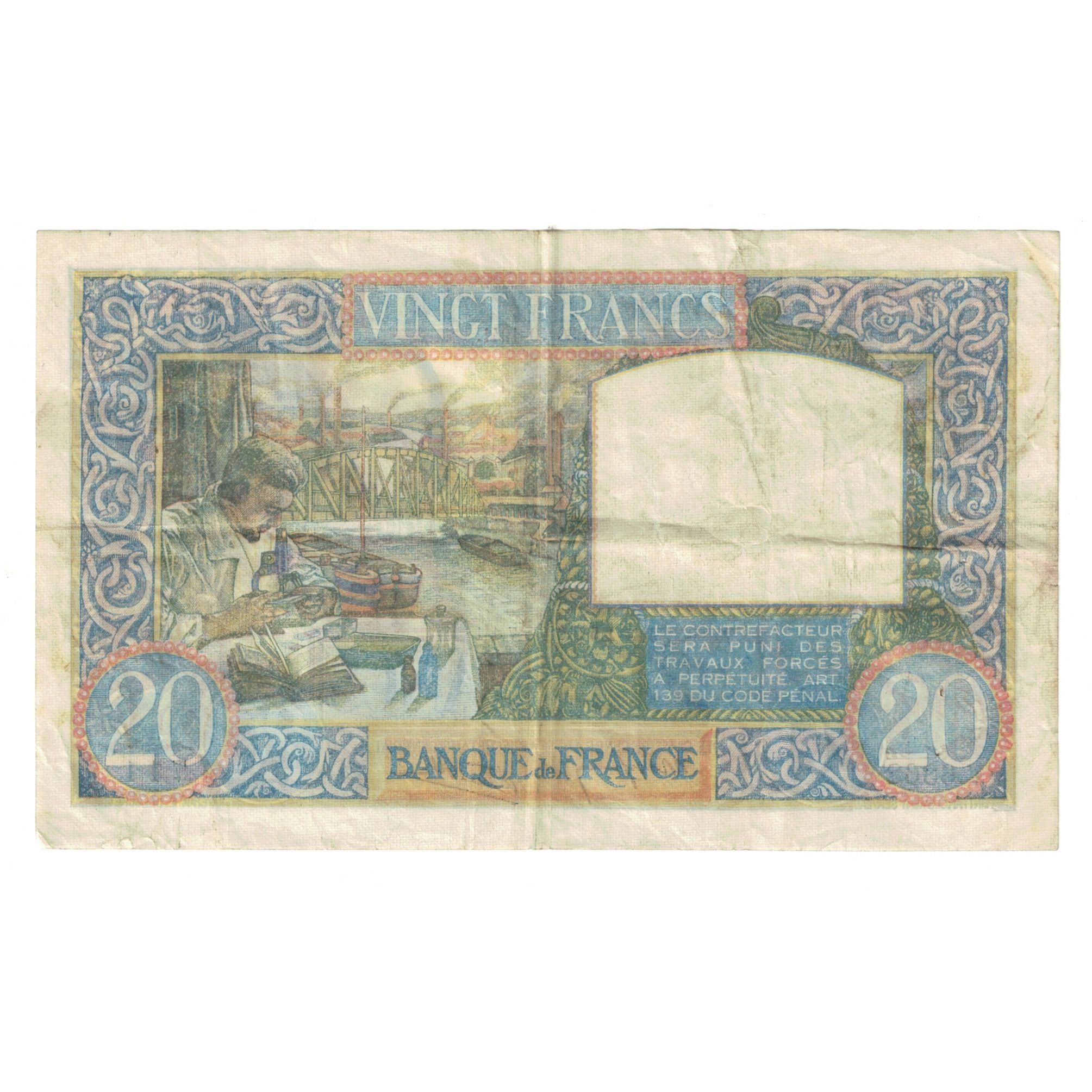 Francia, 20 Francs, Science et Travail, 1941, V.6362711, BB, Fayette:12.19