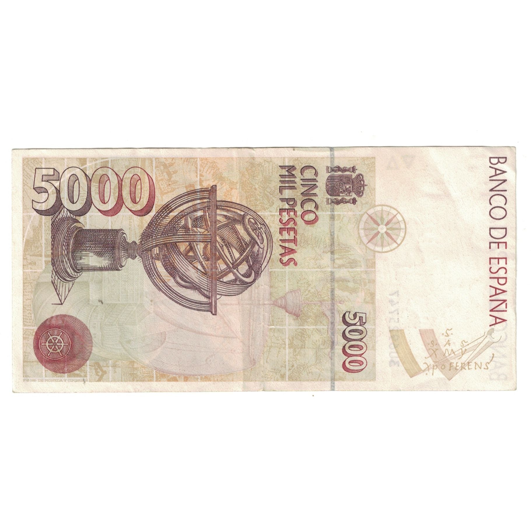 Geldschein, Spanien, 5000 Pesetas, 1992, 1992-10-12, KM:165, SS