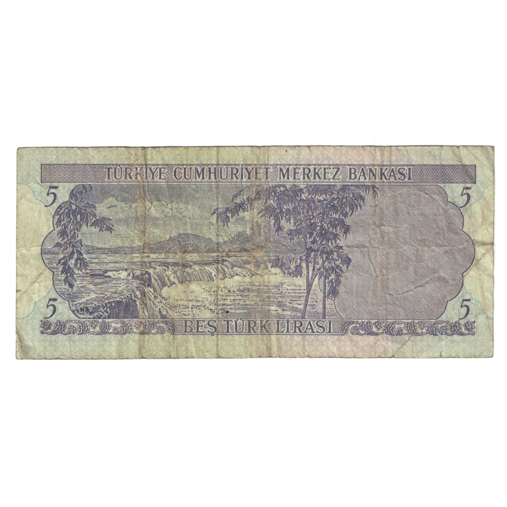 Geldschein, Türkei, 5 Lira, 1970, 1970-10-14, KM:179, S+