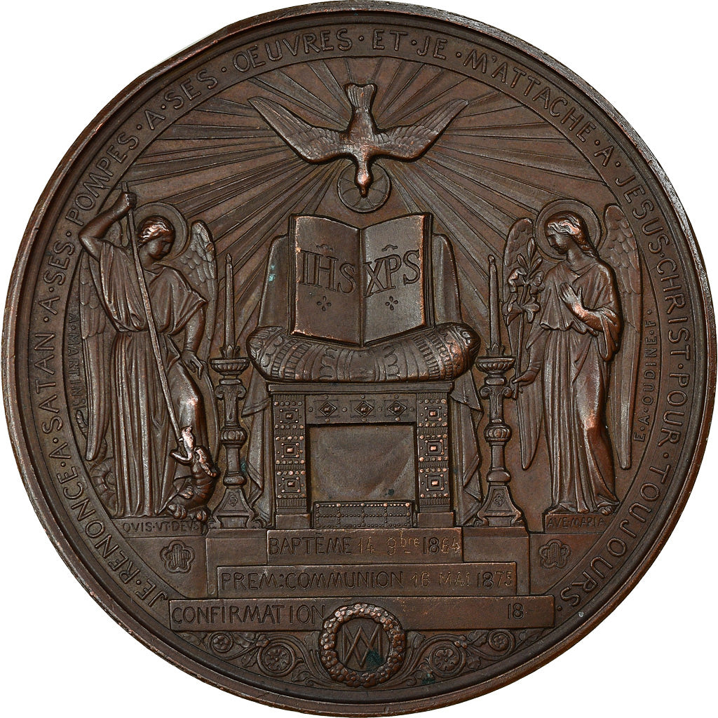 France, Medal, Baptème, Première Communion et Confirmation, Religions &