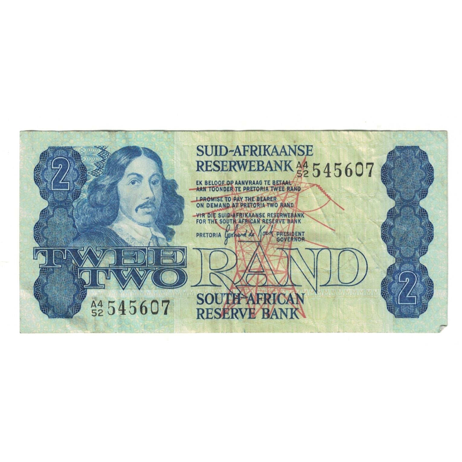 Billete, 2 Rand, 1990, Sudáfrica, KM:118e, MBC