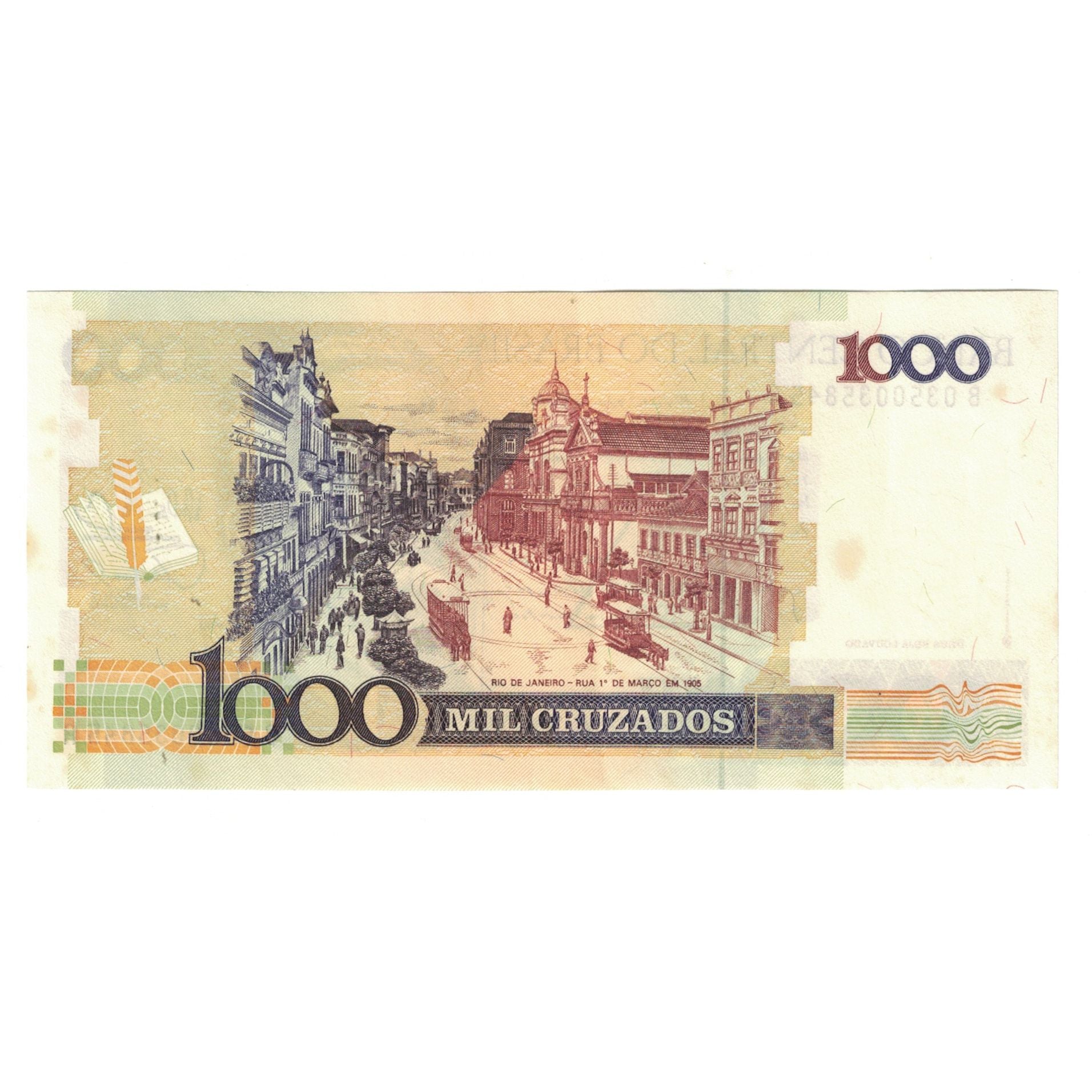 Banknote, Brazil, 1 Cruzado Novo on 1000 Cruzados, KM:216b, UNC(63)